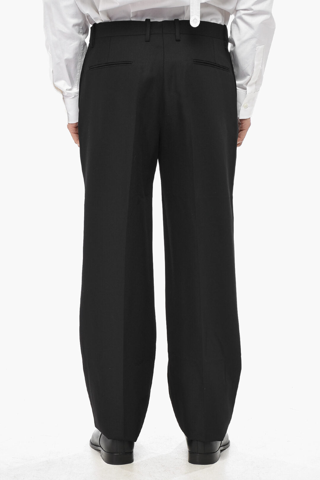 Off-White 3500~4-Pocket Virgin Wool Trousers With Belt Loops, view 2