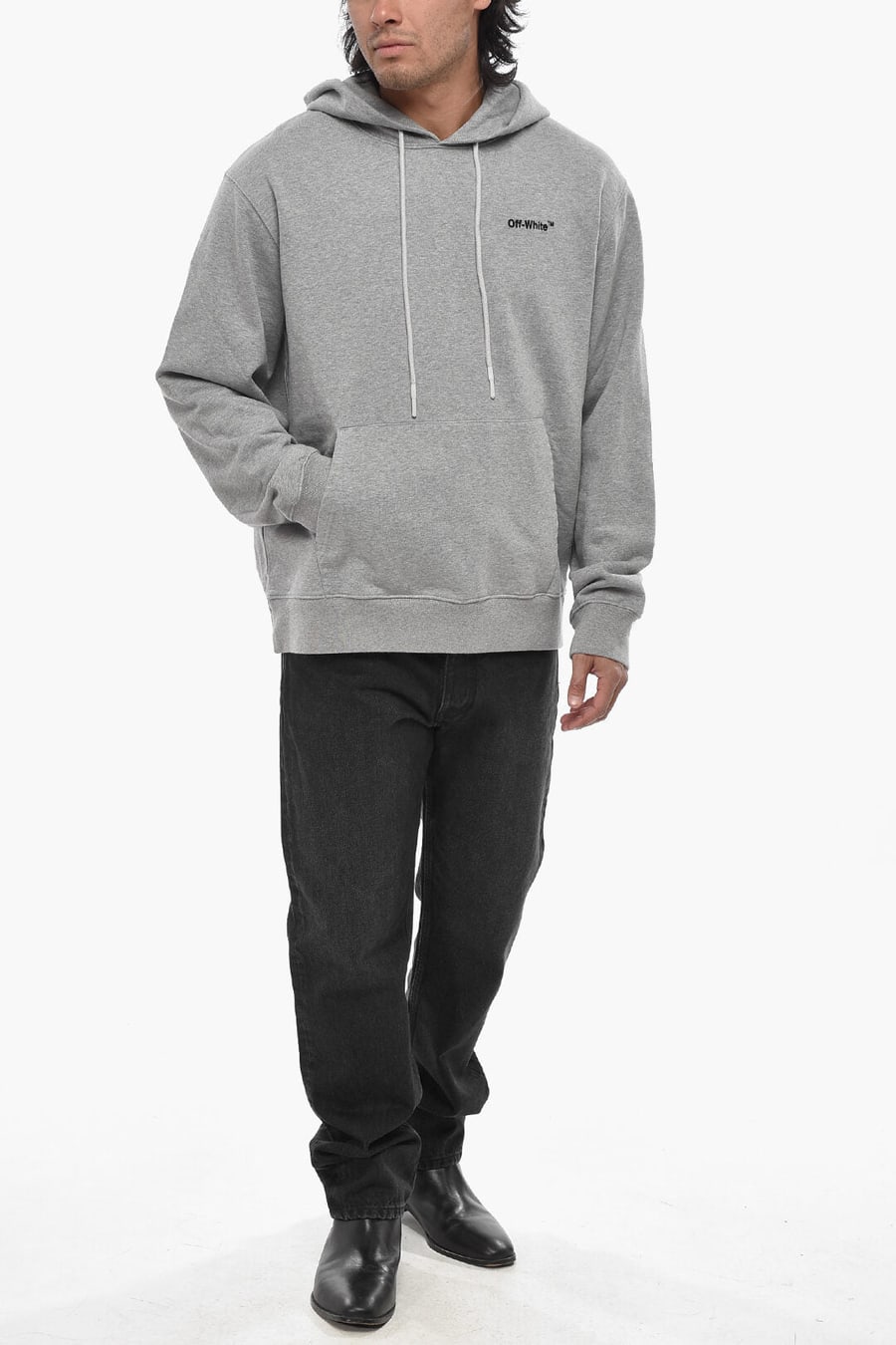 Off-White 2470~PERMANENT Brushed Cotton Hoodie FOR ALL, view 3
