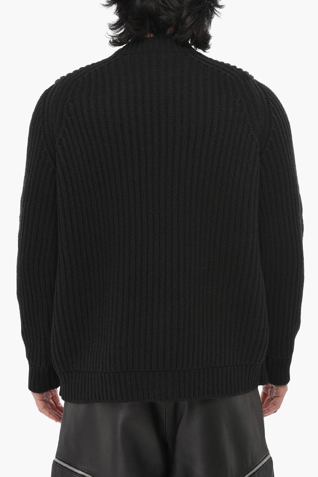 Off-White 3500~Cotton Blend Pullover METEOR With Double-Fabric Detail, view 2