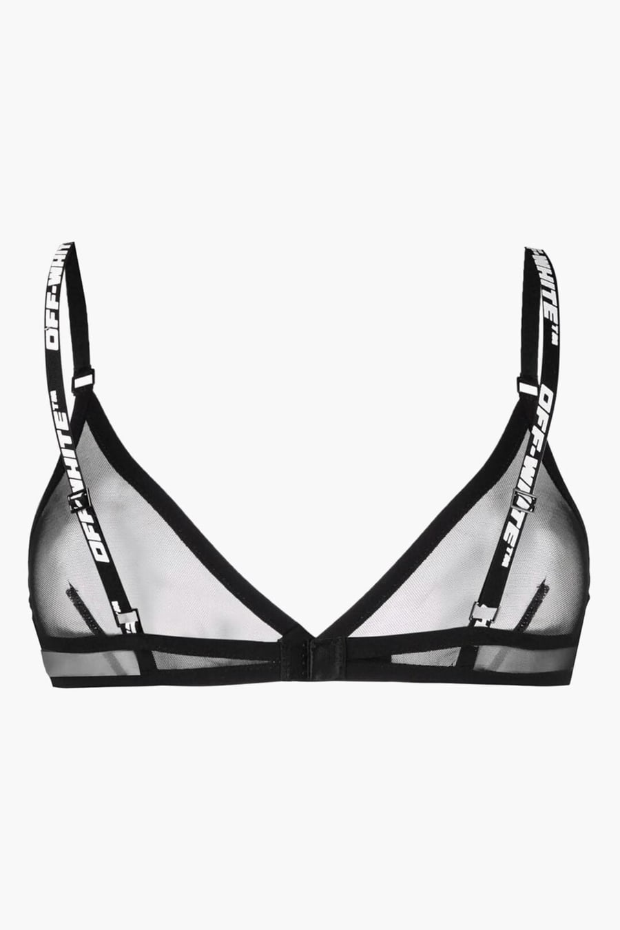 Off-White 3500~PERMANENT Transparent Triangle Bra with Logo Straps, view 2