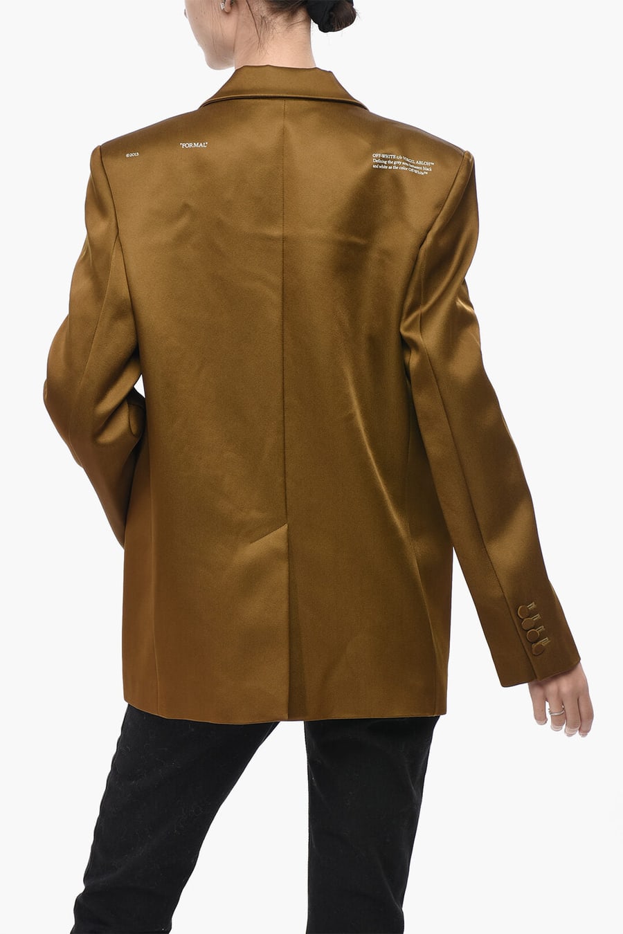 Off-White 2800~FORMAL Satin Blazer with Flap Pockets