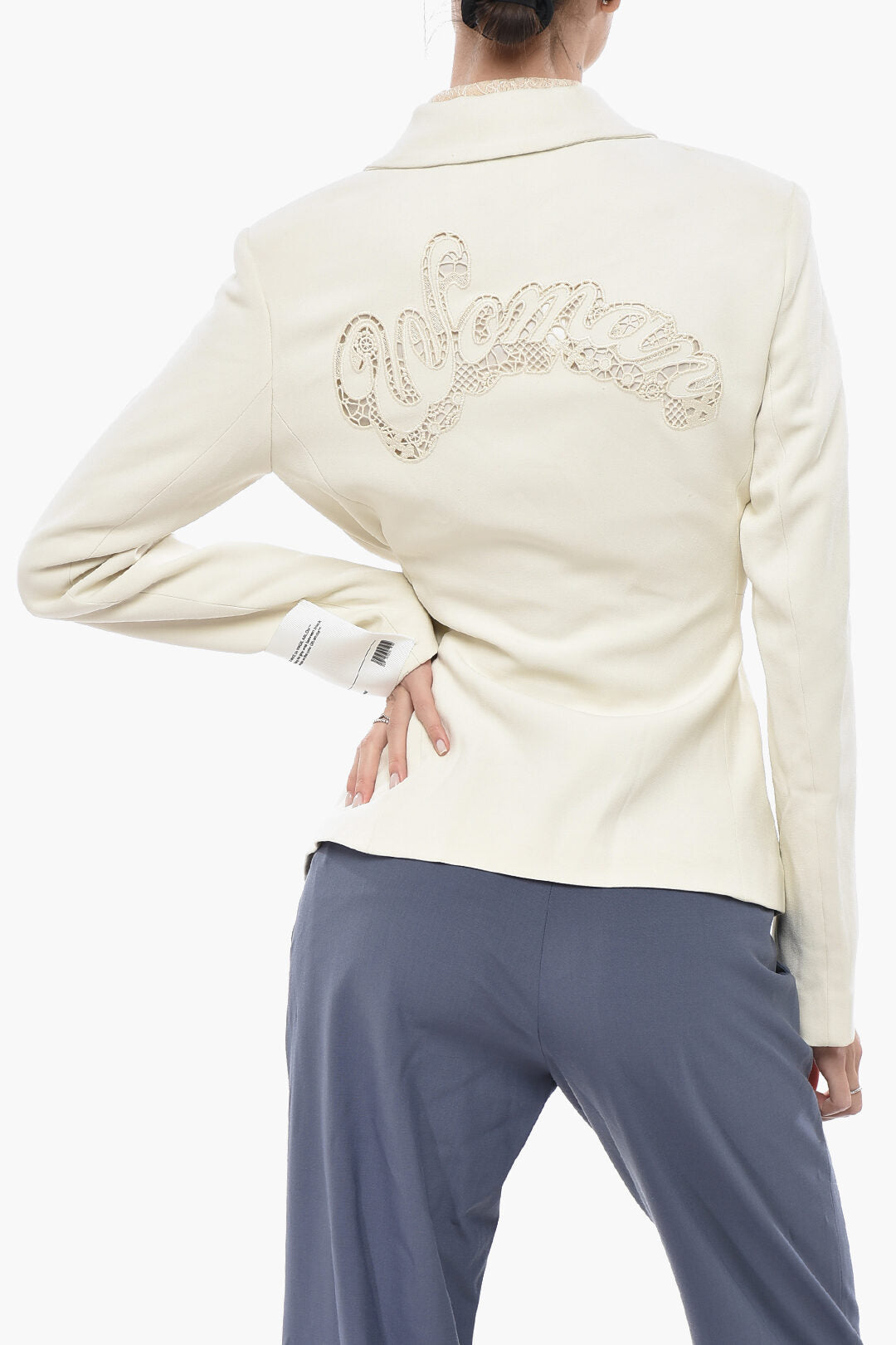 Off-White 2405~TAILORING Lined Blazer with Wrap Design