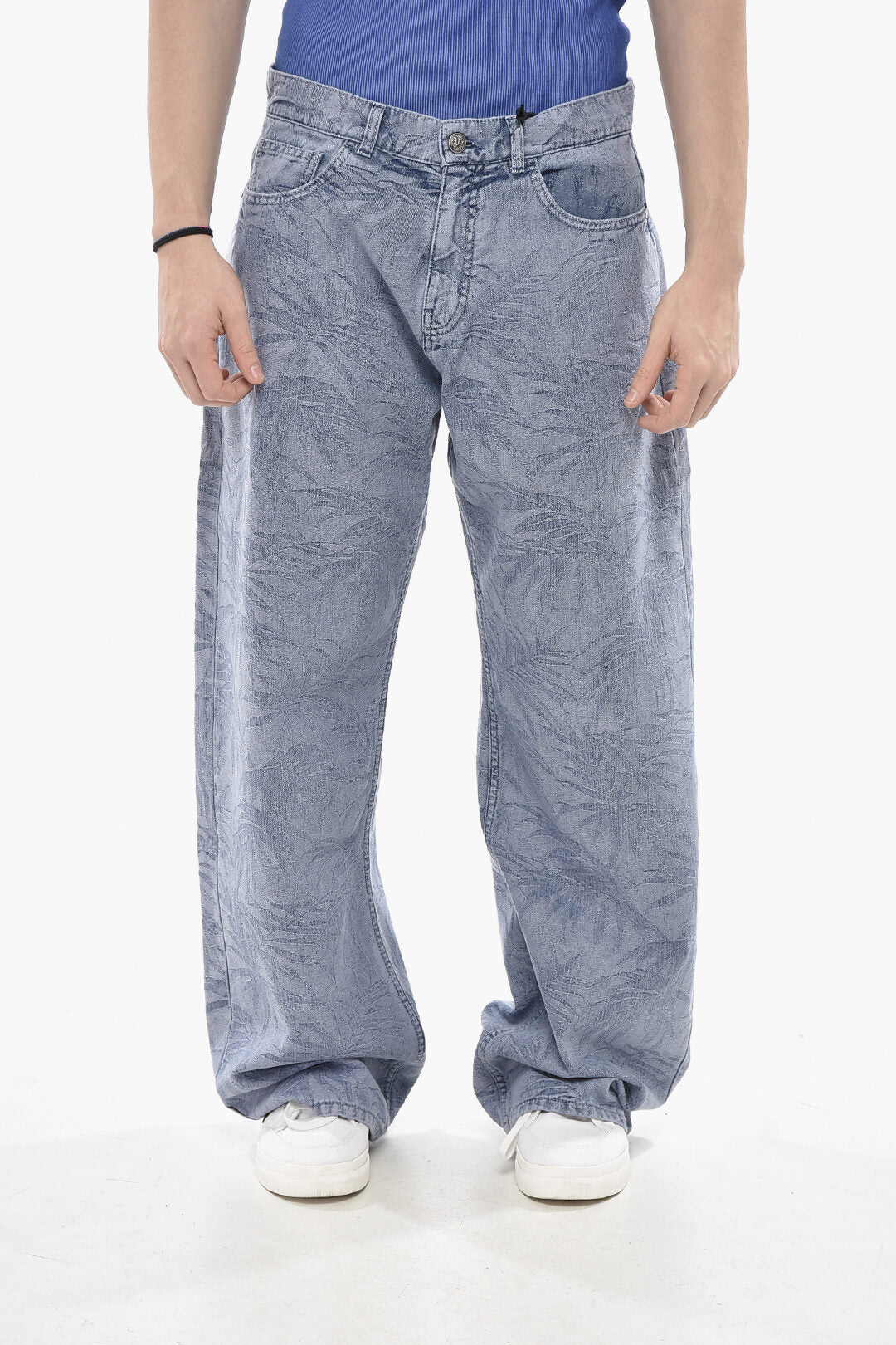 Palm Angels 0115~Jacquard Cotton-Blend 5-Pocket Pants PALMS