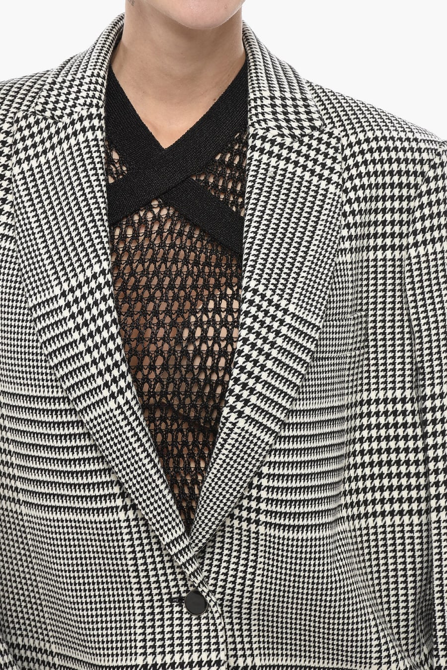 Off-White 2550~FORMAL Blazer TOMBOY with Houndstooth Pattern, view 2