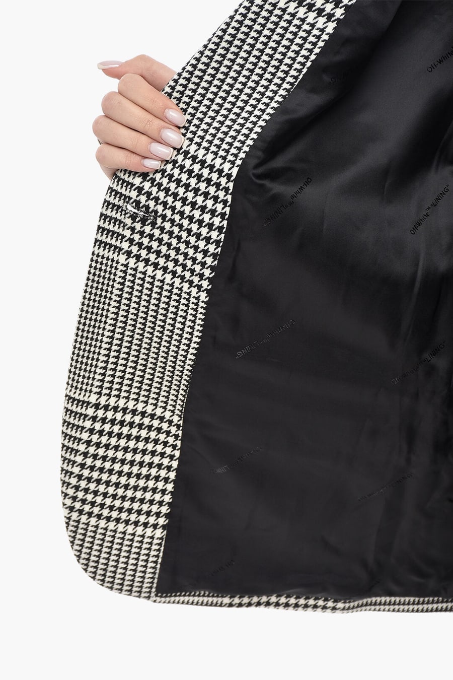 Off-White 2550~FORMAL Blazer TOMBOY with Houndstooth Pattern, view 4