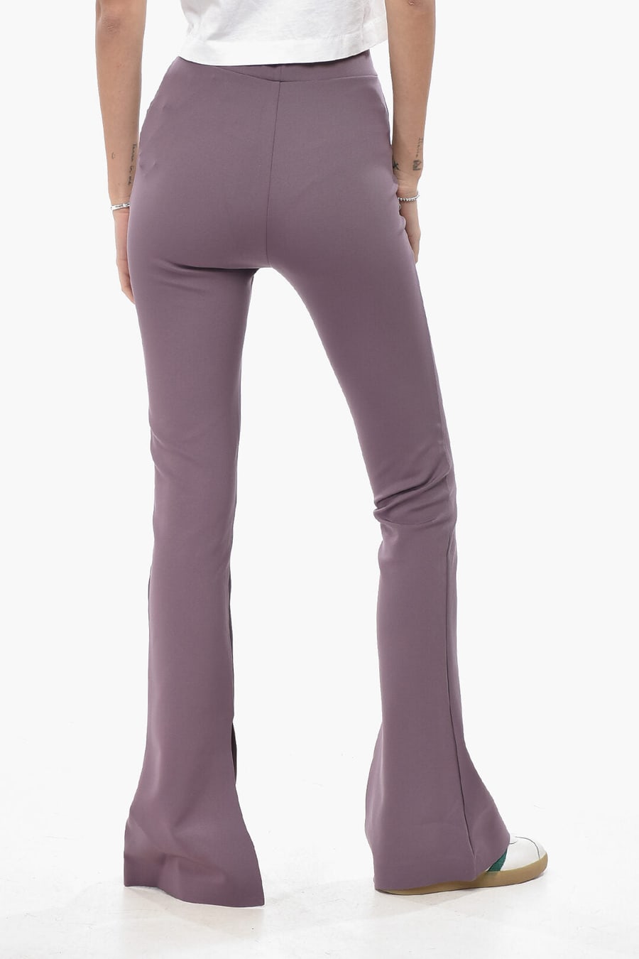 Off-White 2550~Bootcut Leggings SLEEK SPLIT with Split Hem, view 2