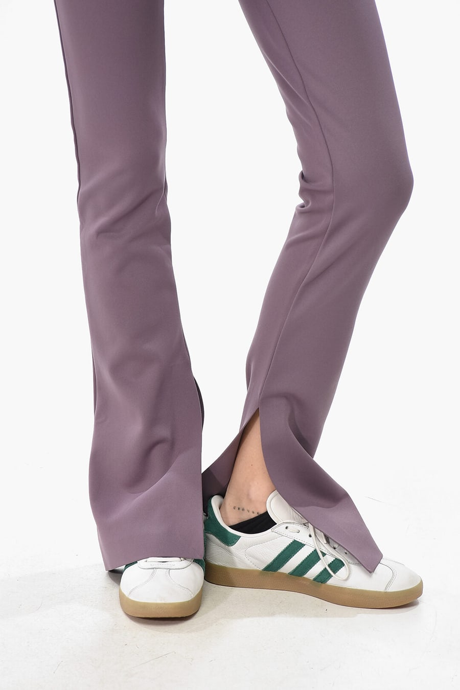 Off-White 2550~Bootcut Leggings SLEEK SPLIT with Split Hem, view 4