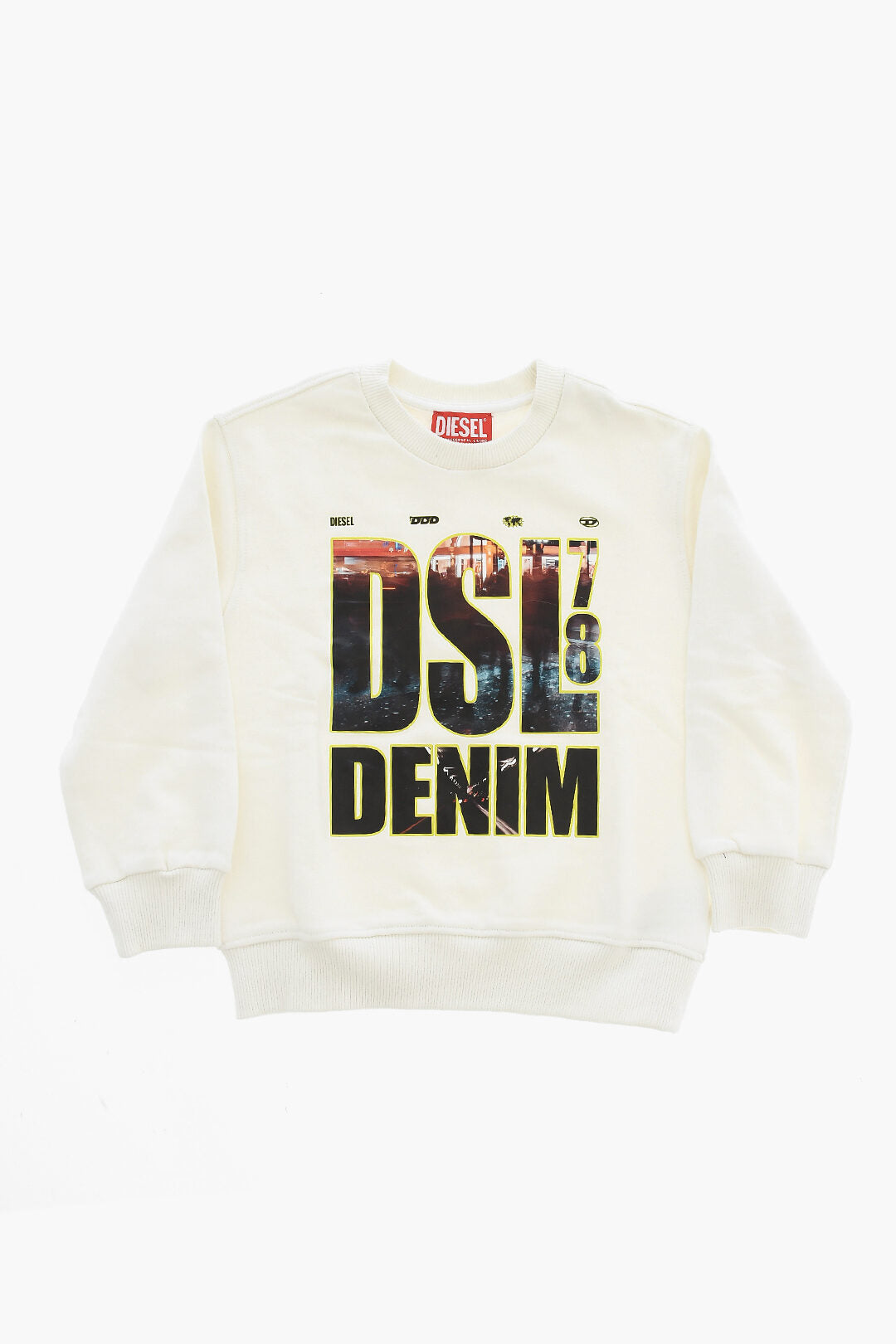 Diesel Kids 2405~Crewneck Sweatshirt DSL JEANS With Print