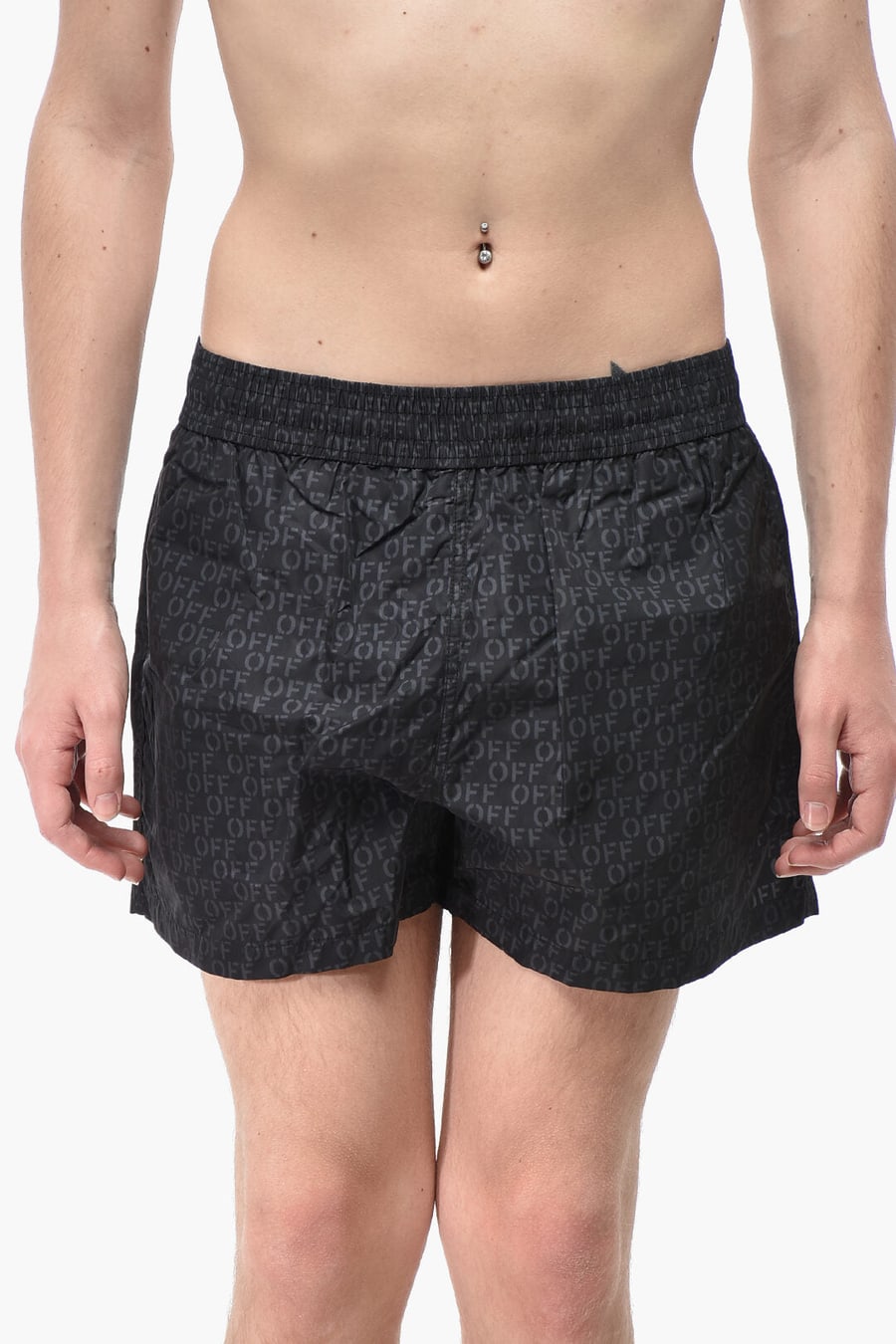 Off-White 3500~Nylon Monogram Boxer Swim Trunks