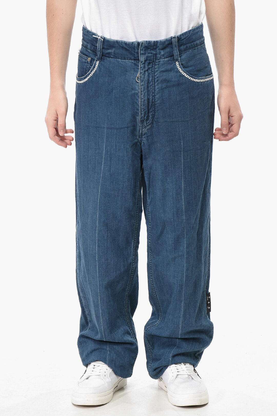 Off-White 2405~Cotton Jeans CHAMBRAY with Embroidery 24cm