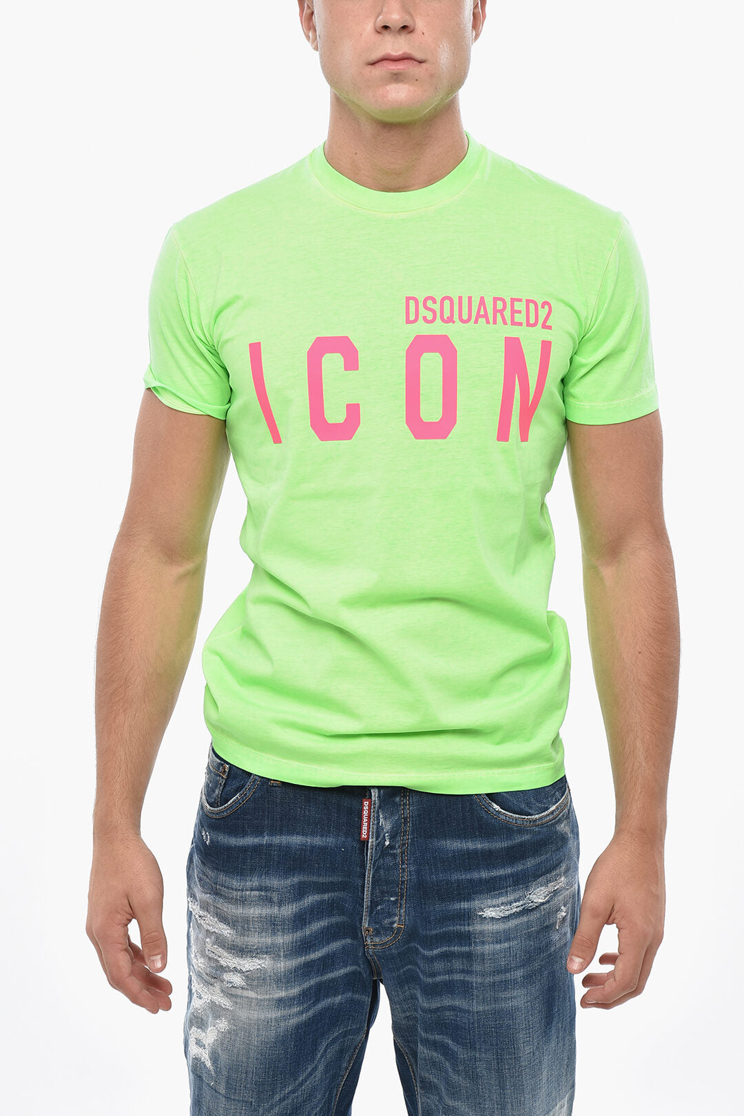 Dsquared2 2850~ICON Cotton Crew Neck T-Shirt With Print