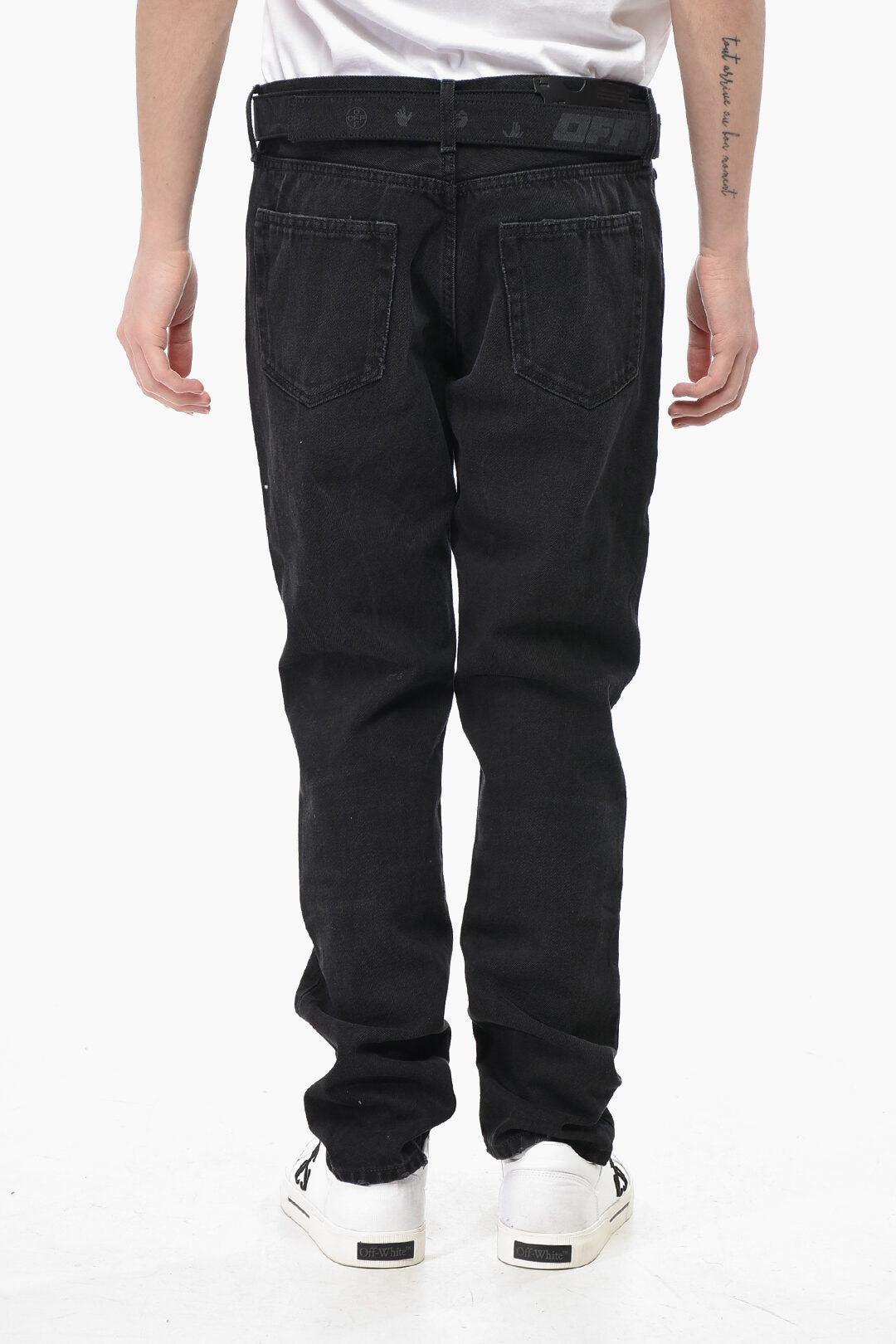 Off-White 3500~Skinny Fit Jeans with Denim Belt 15cm, view 2