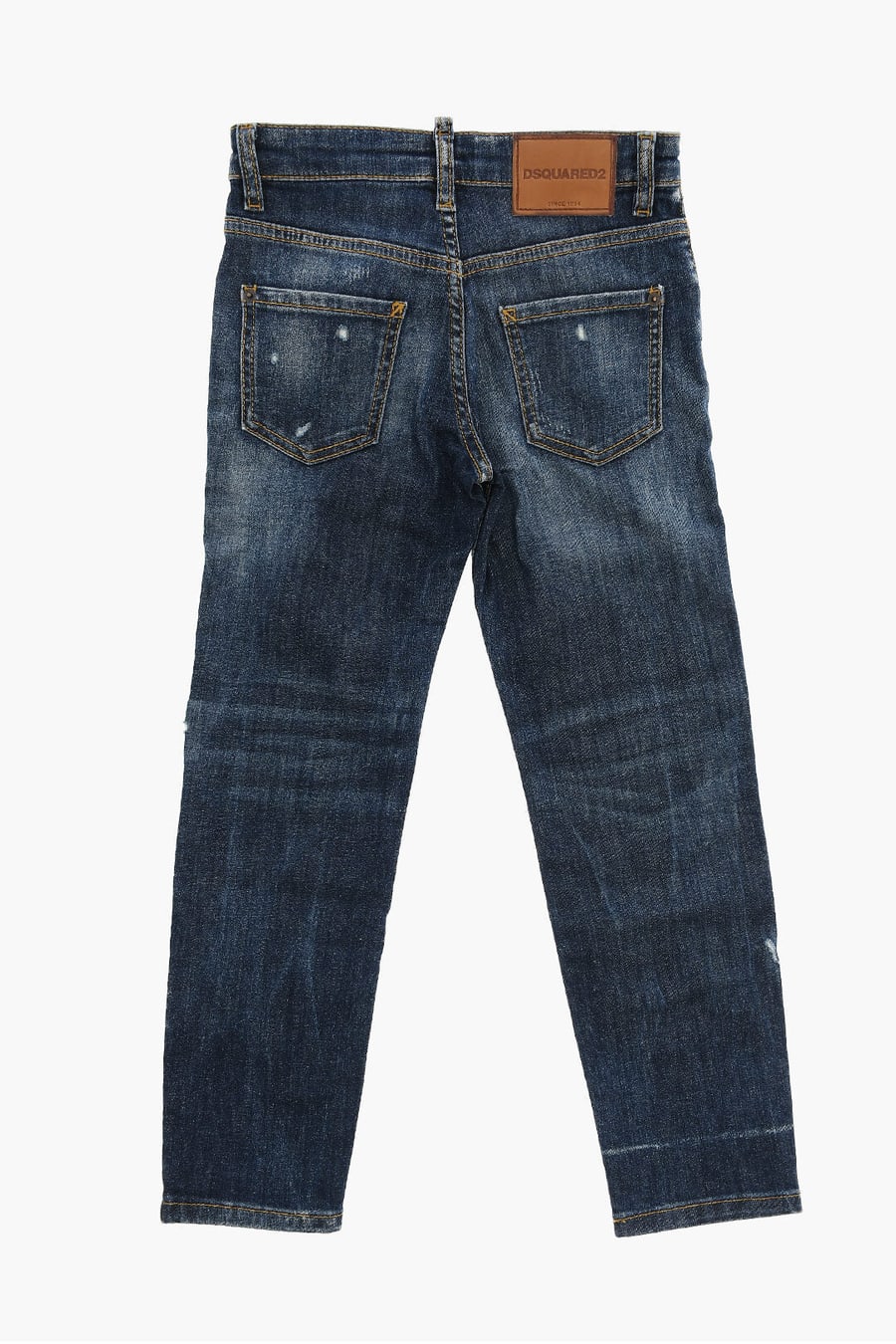 Dsquared2 Kids 0405~Distressed Jeans STANISLAV With Logo Button, view 3
