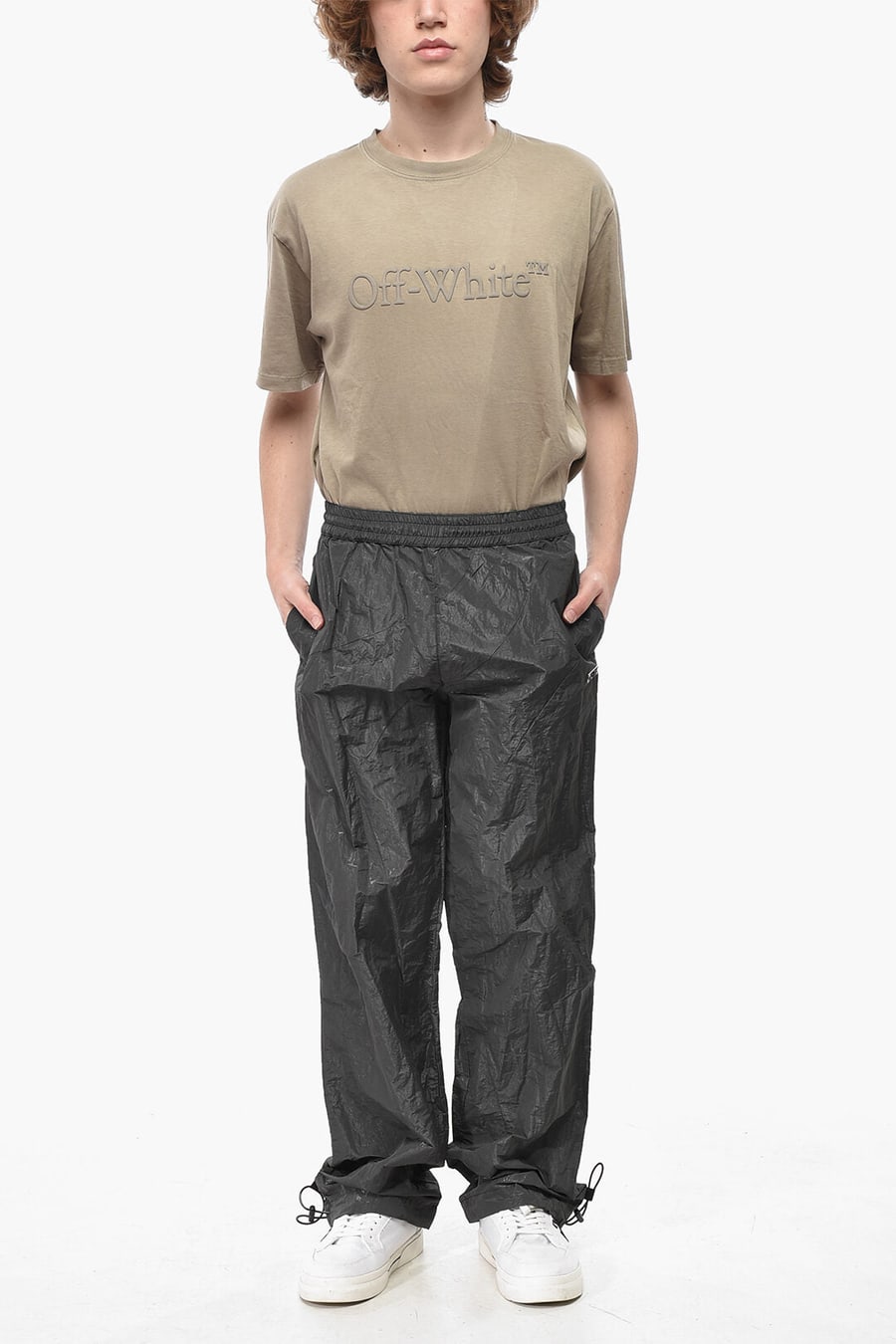 Off-White 2470~Nylon Joggers MAGNET with Ankle Drawstring, view 4