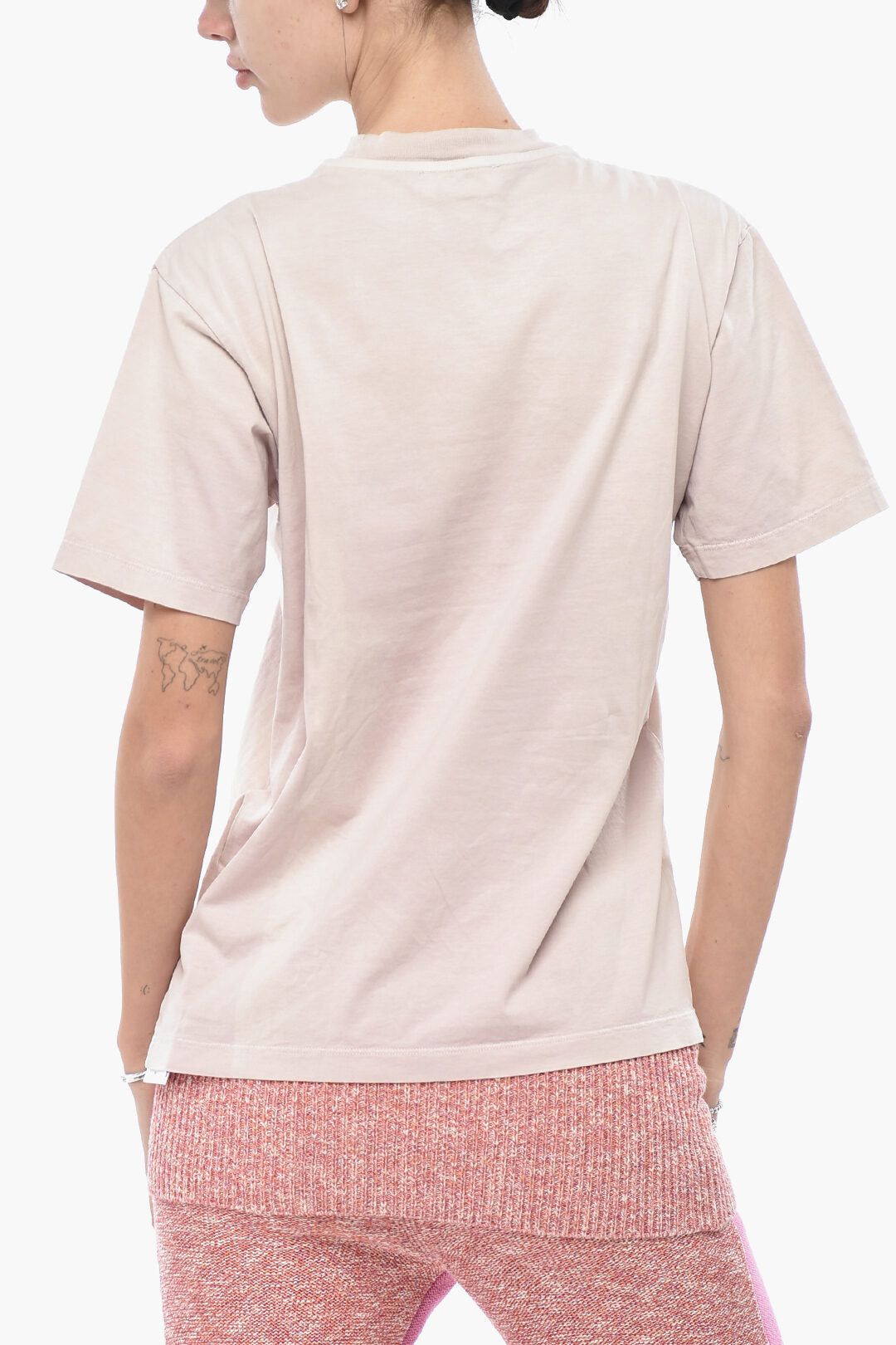Off-White 3050~Crewneck T-Shirt LAUNDRY with Raised Print, view 2