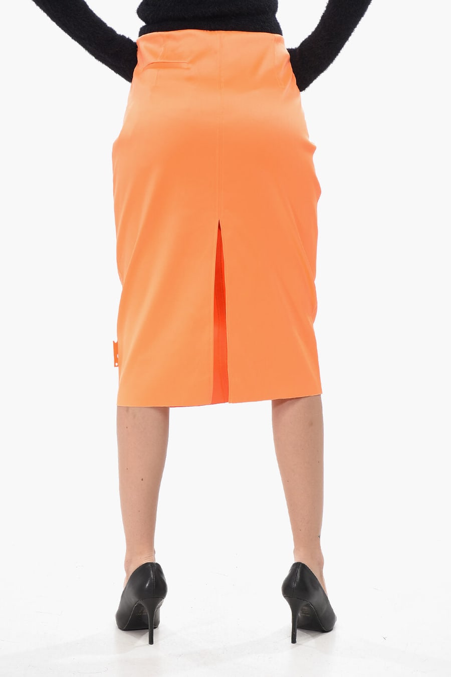 Off-White 2950~Technical Fabric Longuette with Back Slit, view 3
