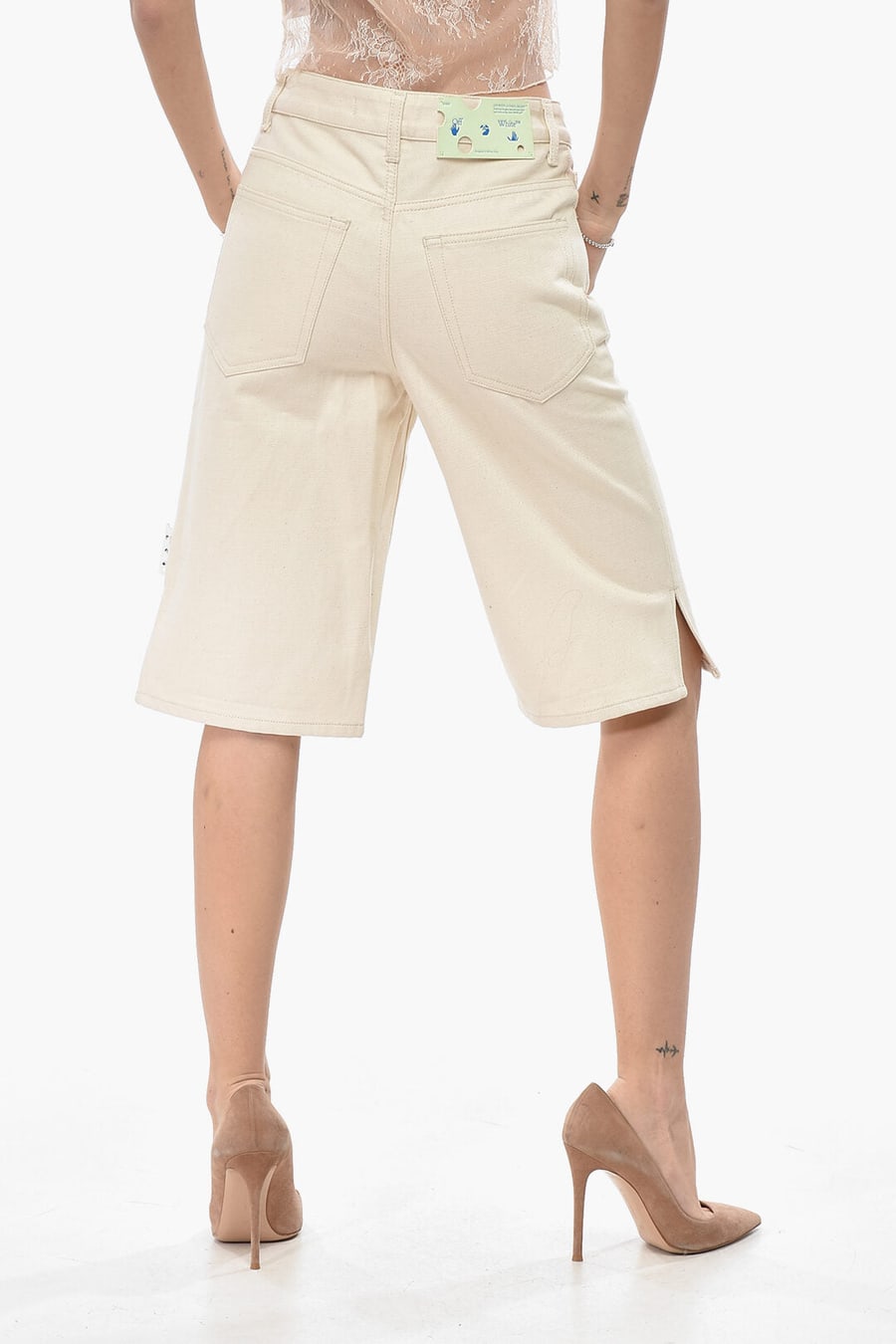 Off-White 2500~5-Pocket Shorts with Belt Loops, view 2