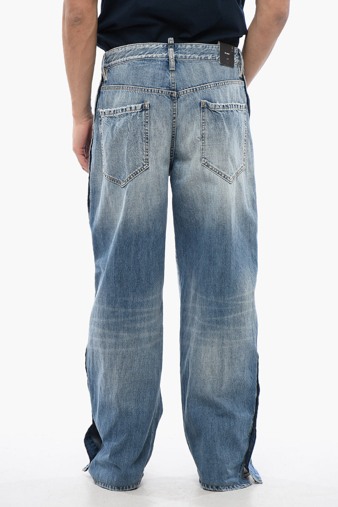 Dsquared2 2405~Straight-Fit Jeans BIG with Logo Bands and Side Buttons, 27 cm, view 2