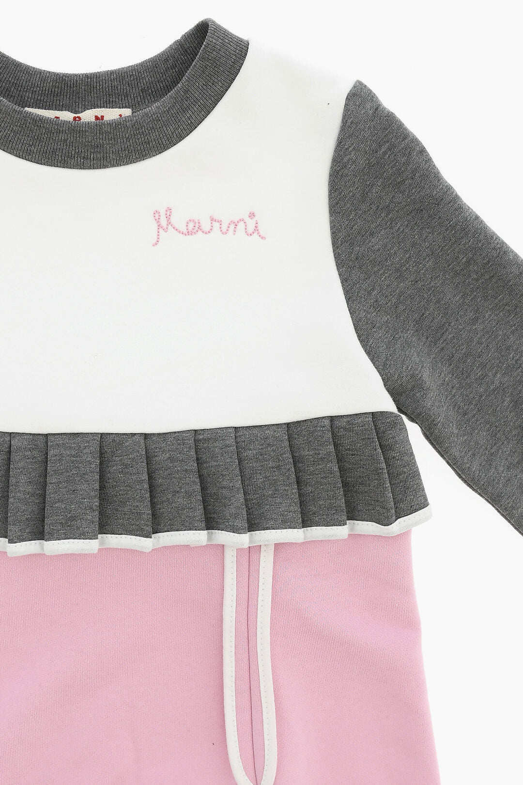 Marni Kids 0470~Color-Block Tee Dress with Pleated Details, view 2