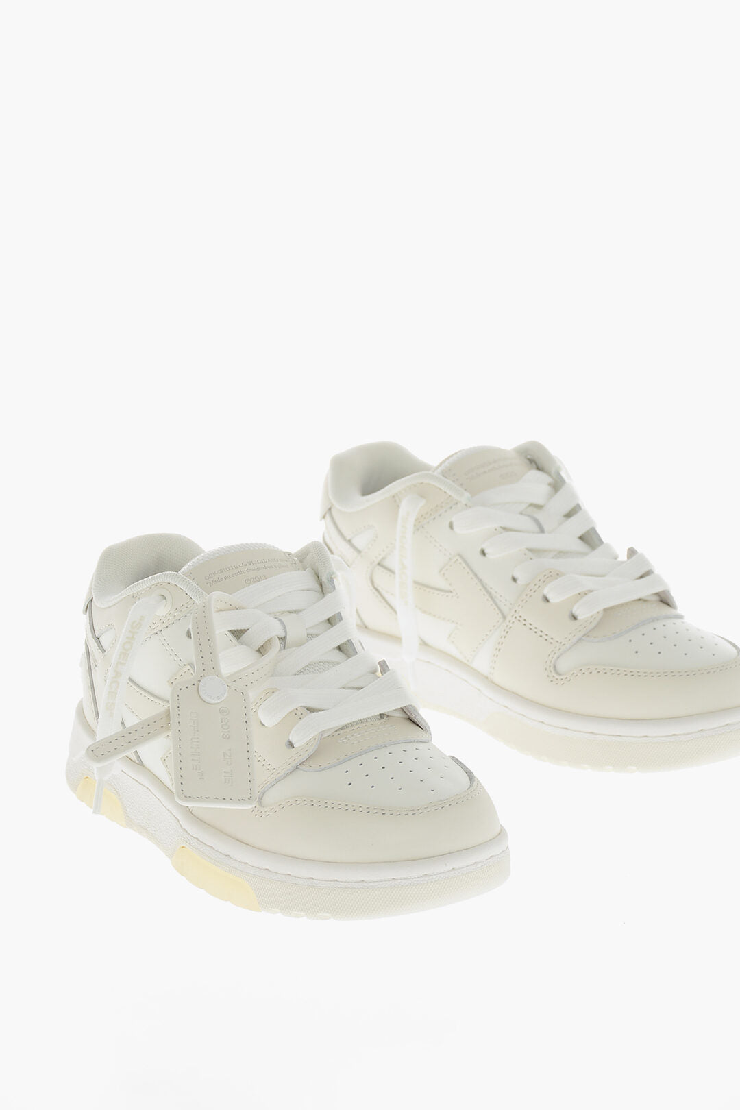 Off-White Kids 0405~Low Leather Sneakers OUT OF OFFICE