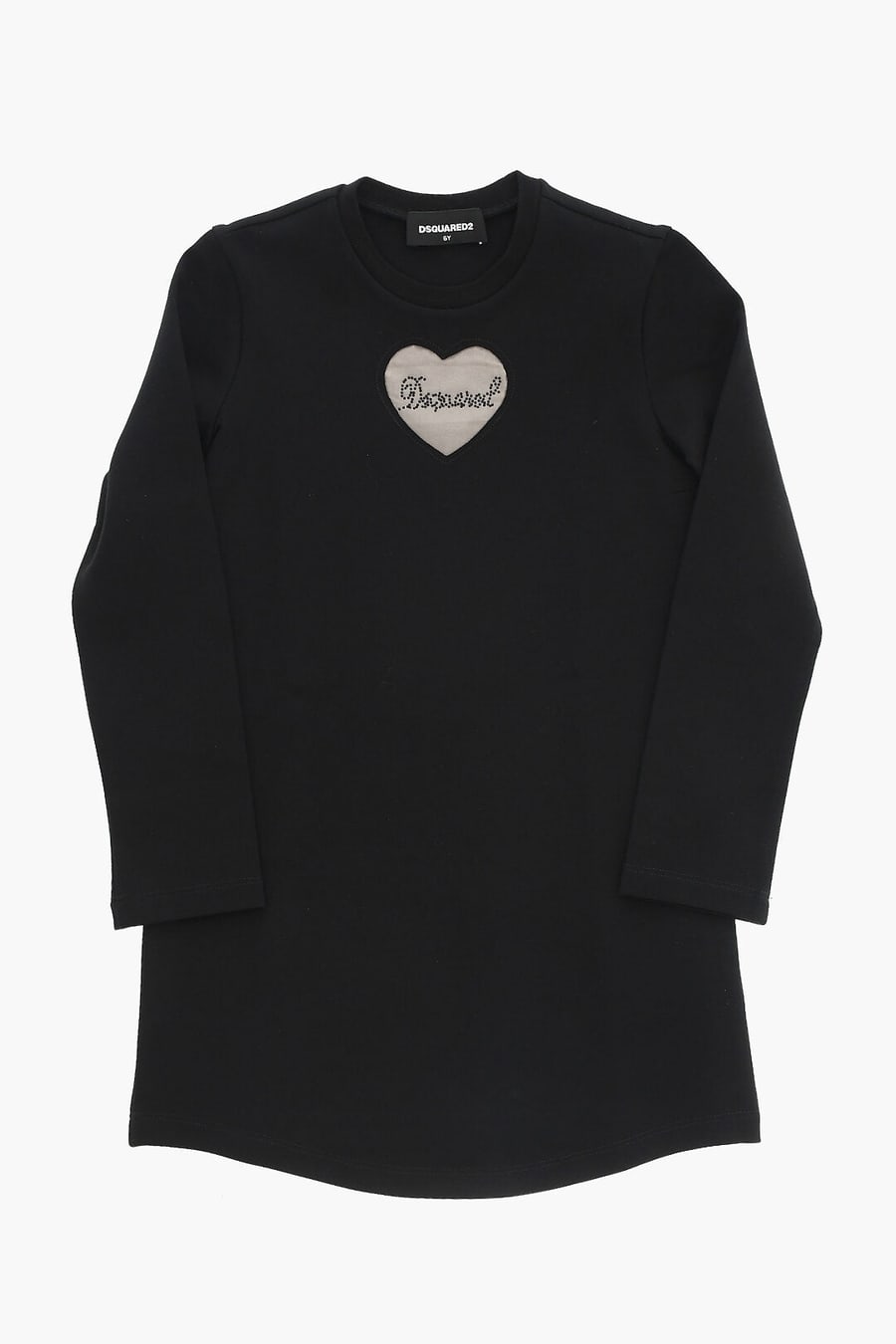 Dsquared2 Kids 1500~Long-Sleeve Dress with Rhinestone Logo