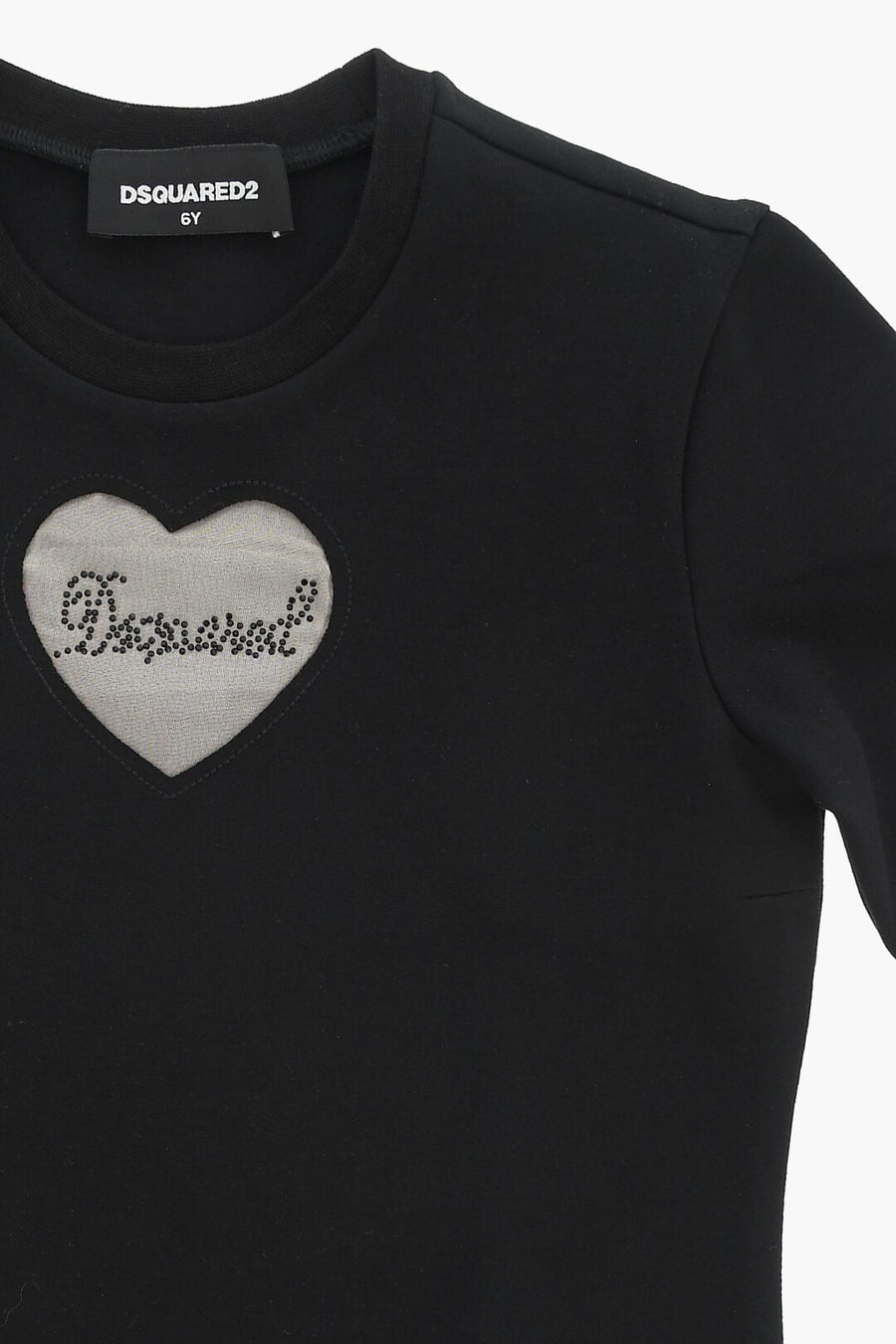 Dsquared2 Kids 1500~Long-Sleeve Dress with Rhinestone Logo, view 2