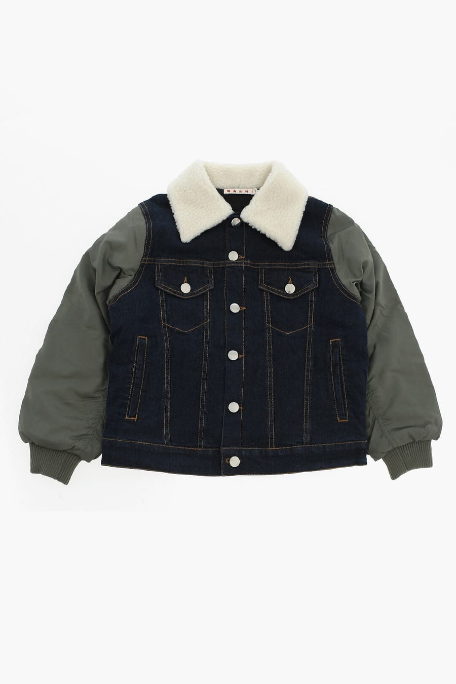 Marni Kids 0405~Denim Jacket with Silver-Effect Buttons