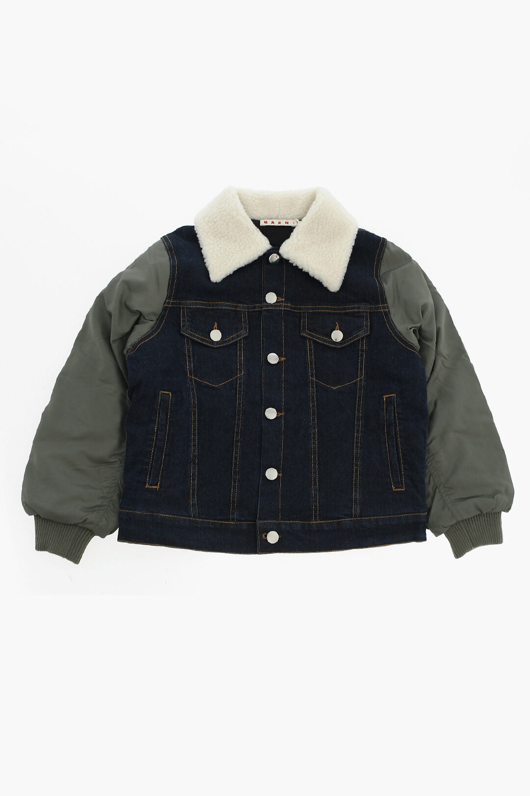 Marni Kids 0405~Denim Jacket with Silver-Effect Buttons