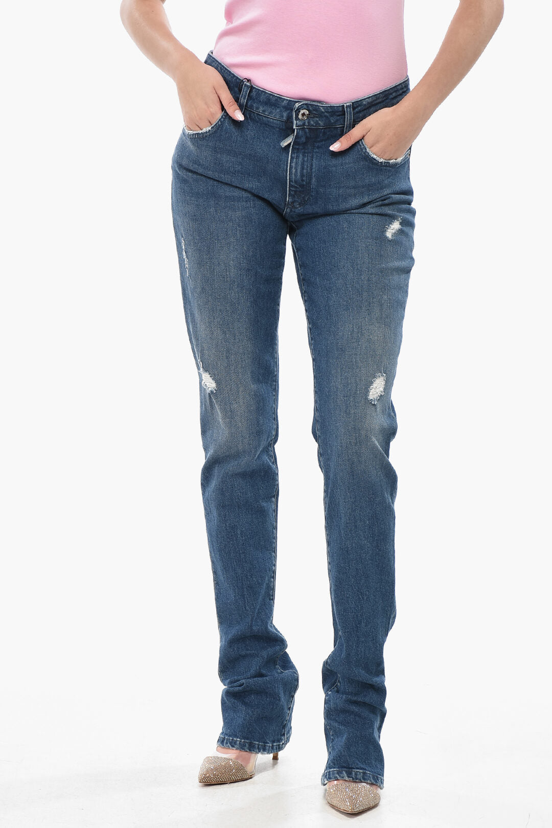 Dolce & Gabbana 2405~Skinny-Fit Jeans with 21cm Flared Hem
