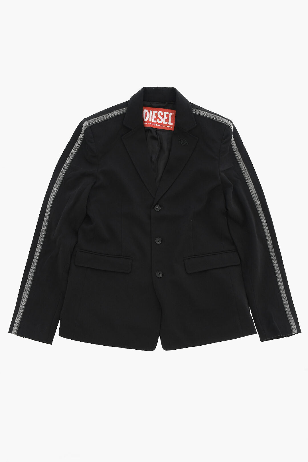 Diesel Kids 3500~Single-Breasted Jacket With Contrasting Side Stripe
