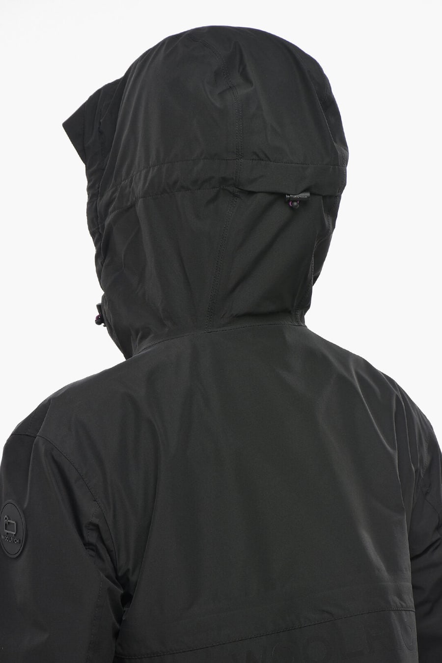 Woolrich 3500~Long Solid-Color Parka With Hidden Buttons, view 3