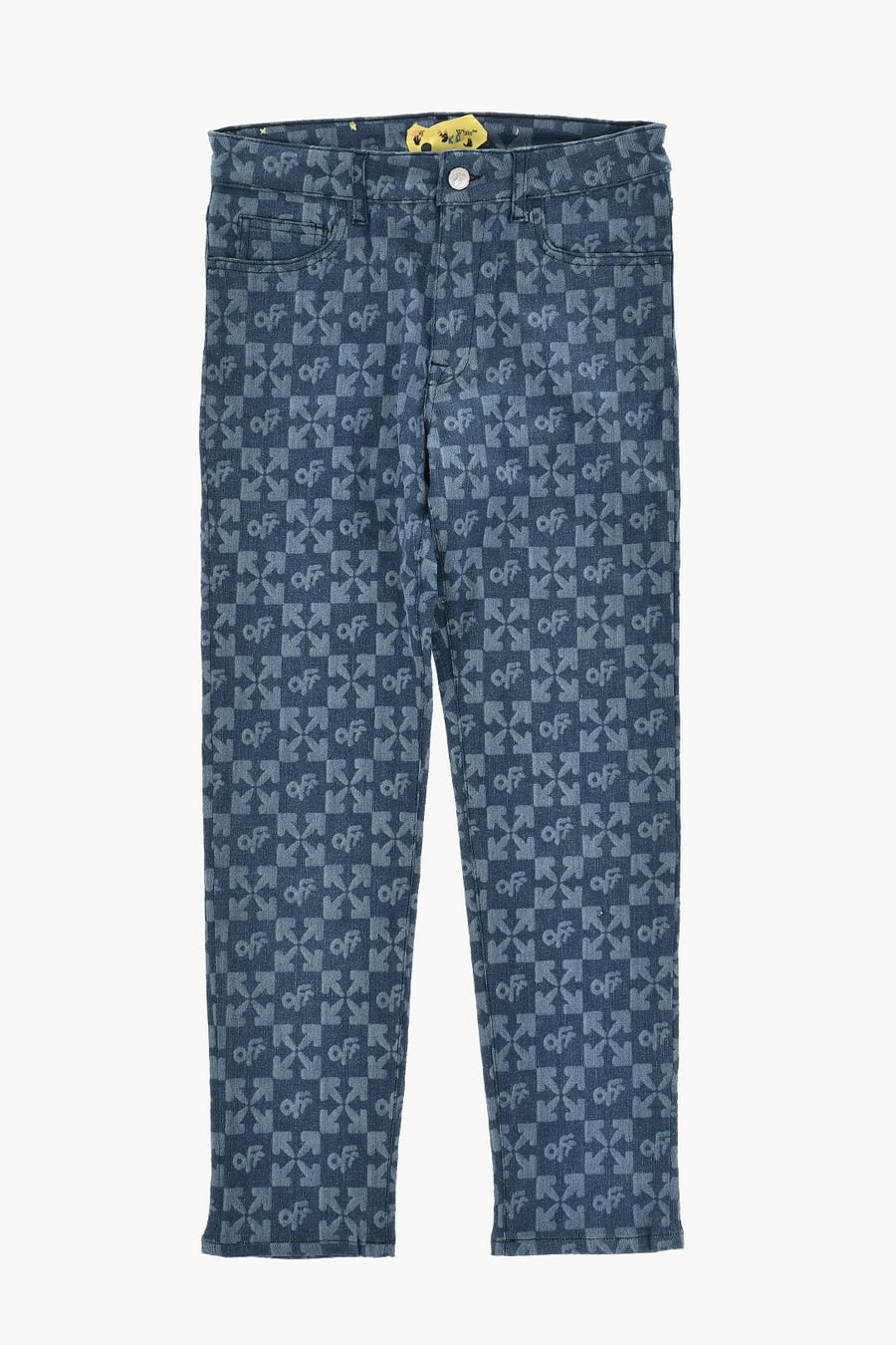 Off-White Kids 2405~Jeans with All-Over Monogram