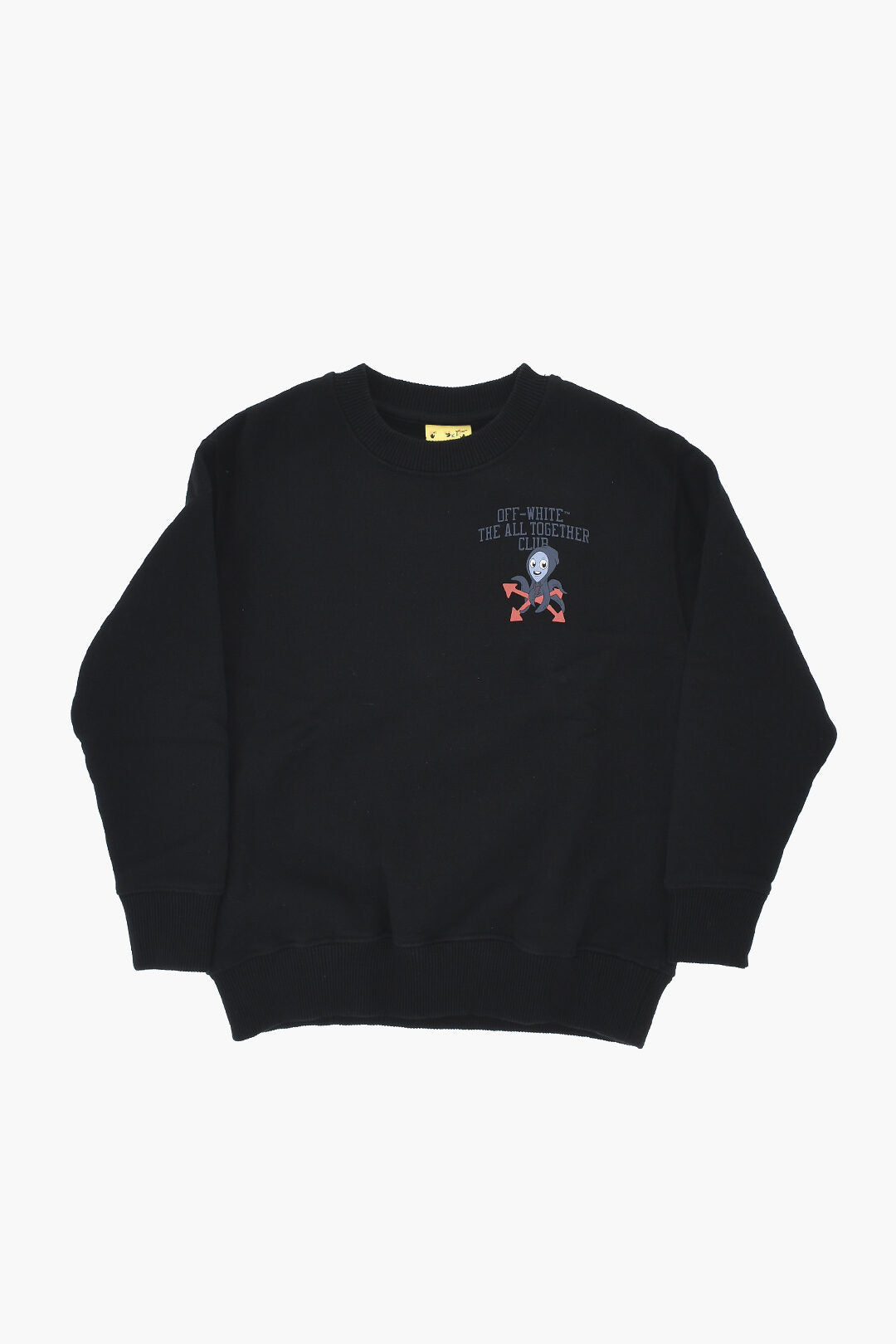 Off-White Kids 3500~Cotton Crew-Neck Sweatshirt with Print