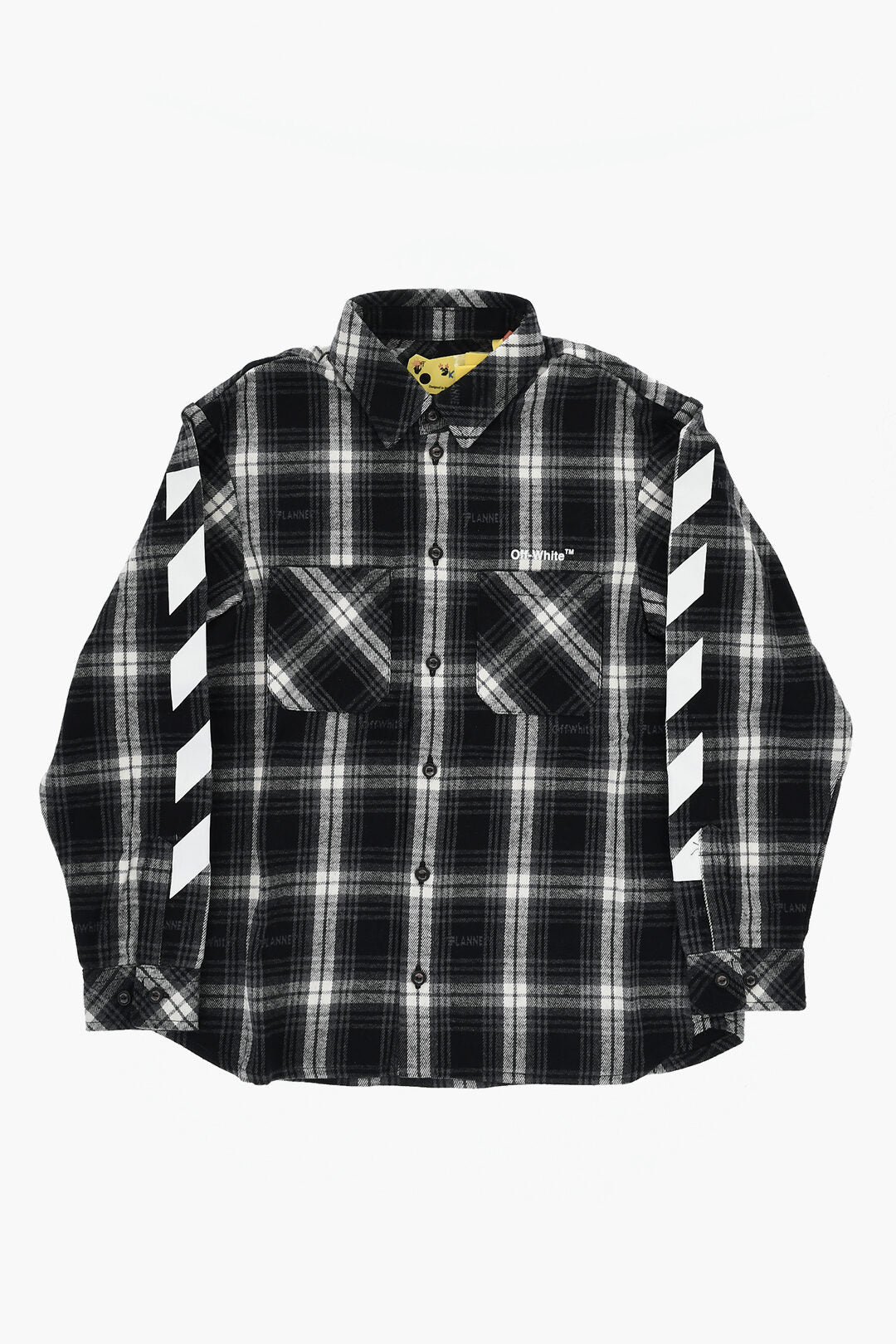 Off-White Kids 0550~Tartan Flannel Shirt with Double Chest Pockets