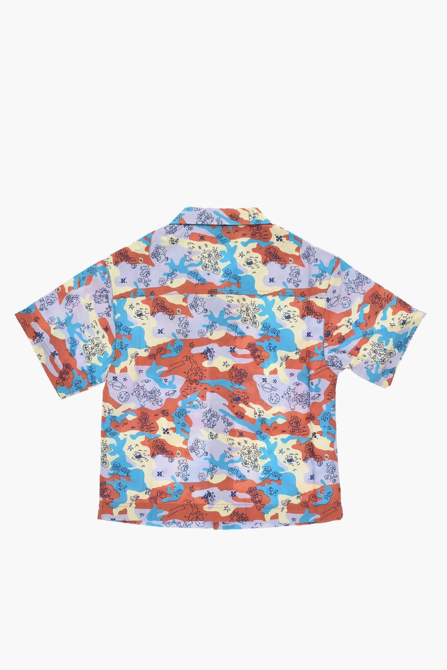 Off-White Kids 3250~Short-Sleeve Printed Shirt with Pocket