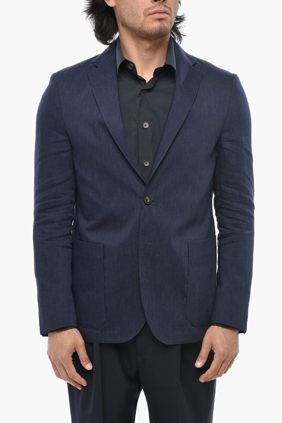 Corneliani 2405~Linen-Blend Unlined Blazer SPORTSWEAR
