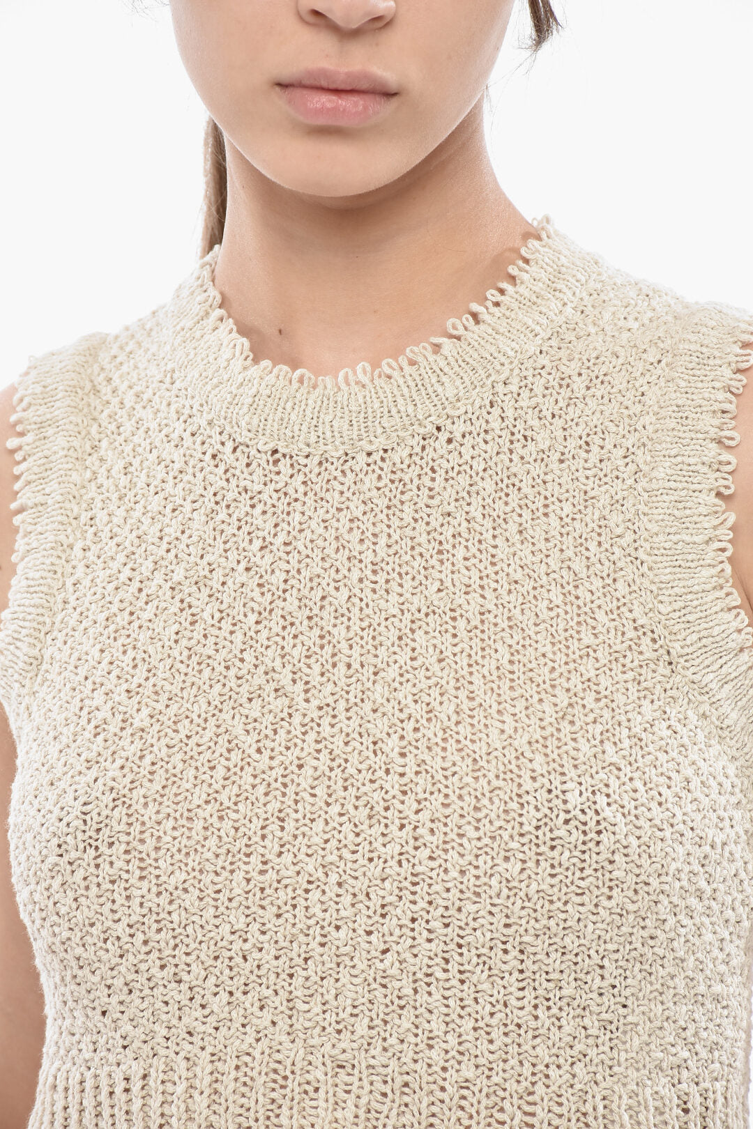 Roberto Cavalli 2500~Cotton-Knit Crop Top