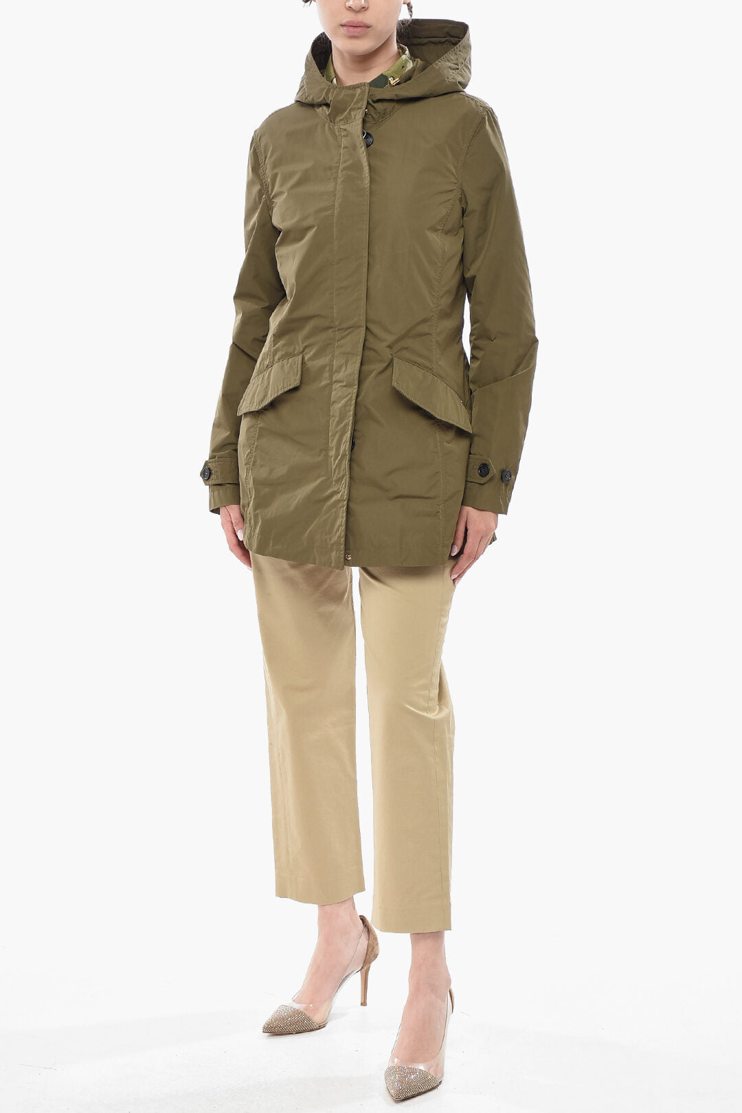 Woolrich 2850~Lightweight Jacket SUMMER in Solid Color with Hidden Placket