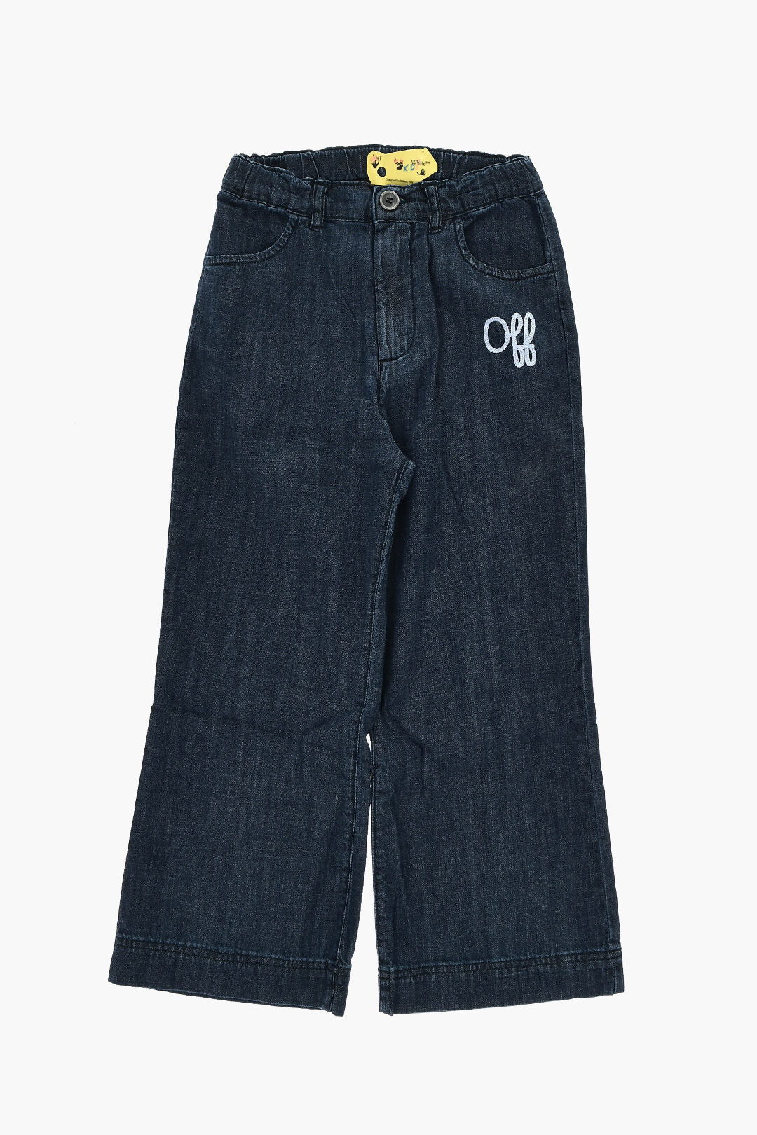 Off-White Kids 0405~Stretch Jeans SCRIPT TYPE With Off Embroidery