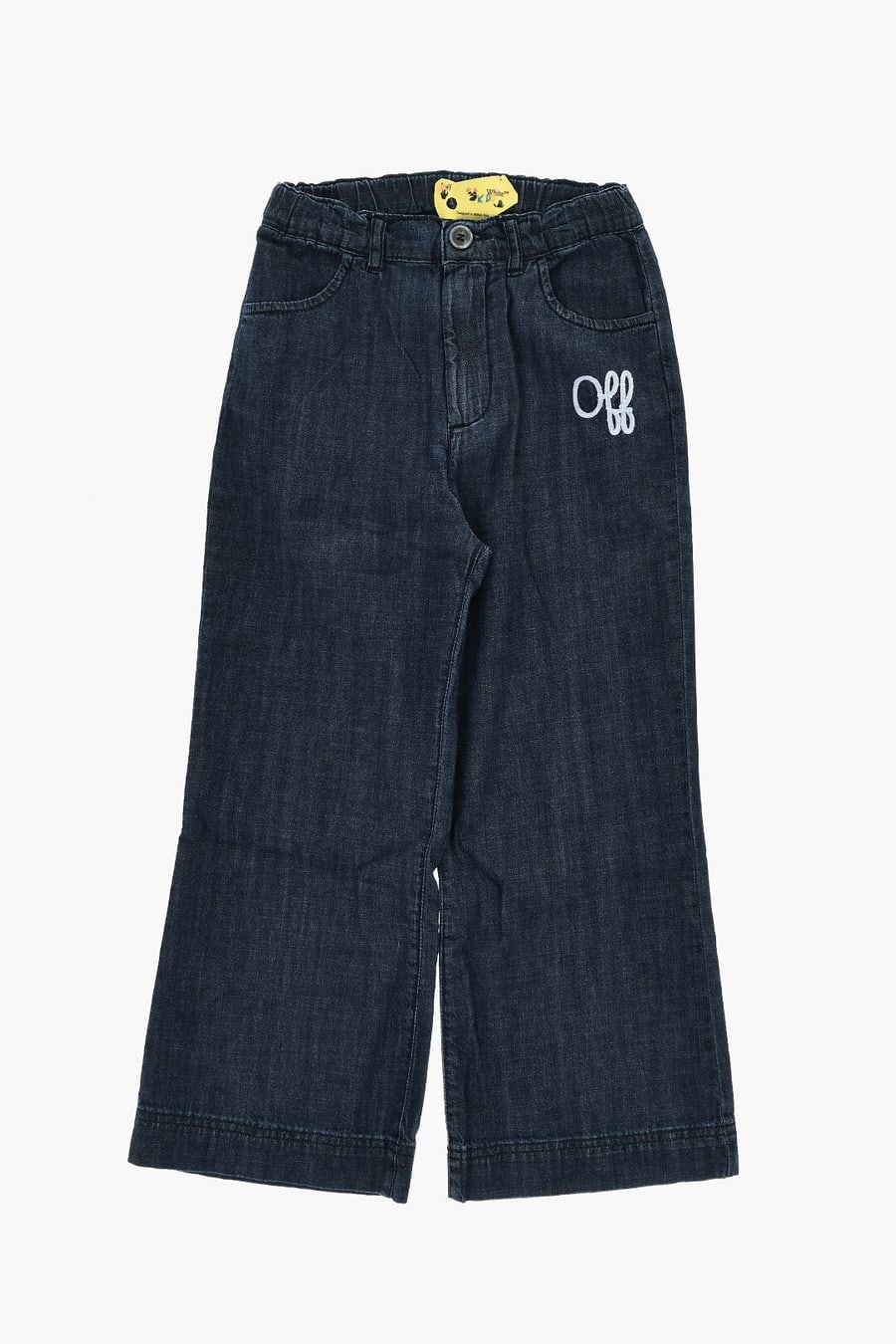 Off-White Kids 0405~Stretch Jeans SCRIPT TYPE With Off Embroidery