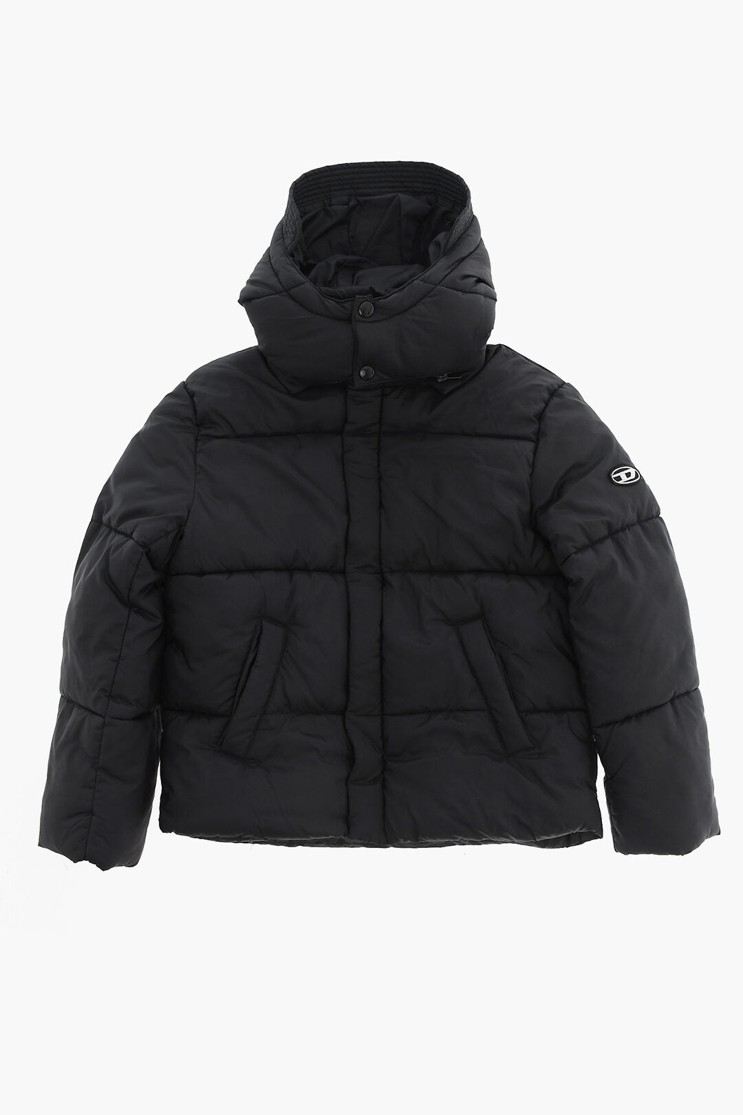 Diesel Kids 1500~Solid Quilted Puffer Jacket With Concealed Button Closure