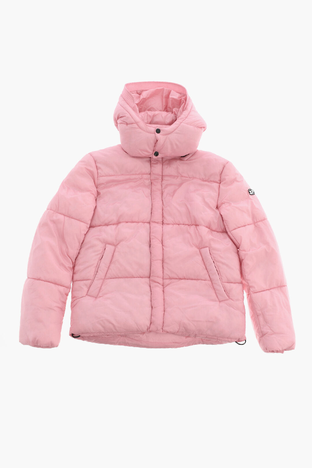 Diesel Kids 1050~Solid Quilted Puffer Jacket With Concealed Button Closure