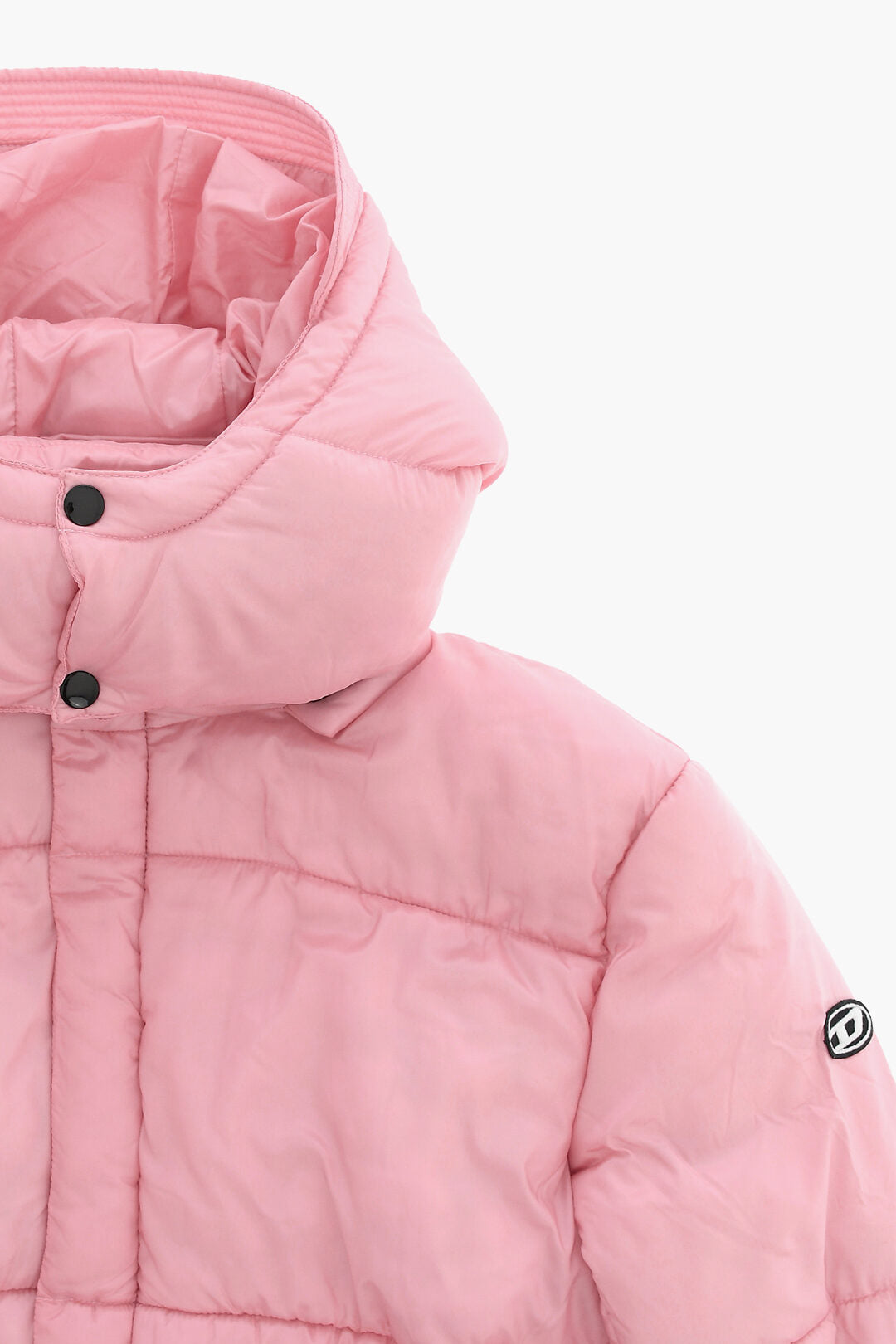 Diesel Kids 1050~Solid Quilted Puffer Jacket With Concealed Button Closure, view 2