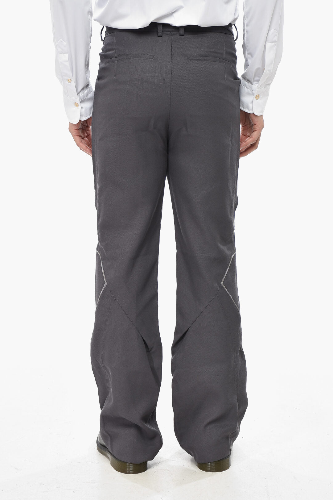 Kiko Kostadinov 2470~Casual Wool-Blend Pants OHNE K-DART With Belt Loops