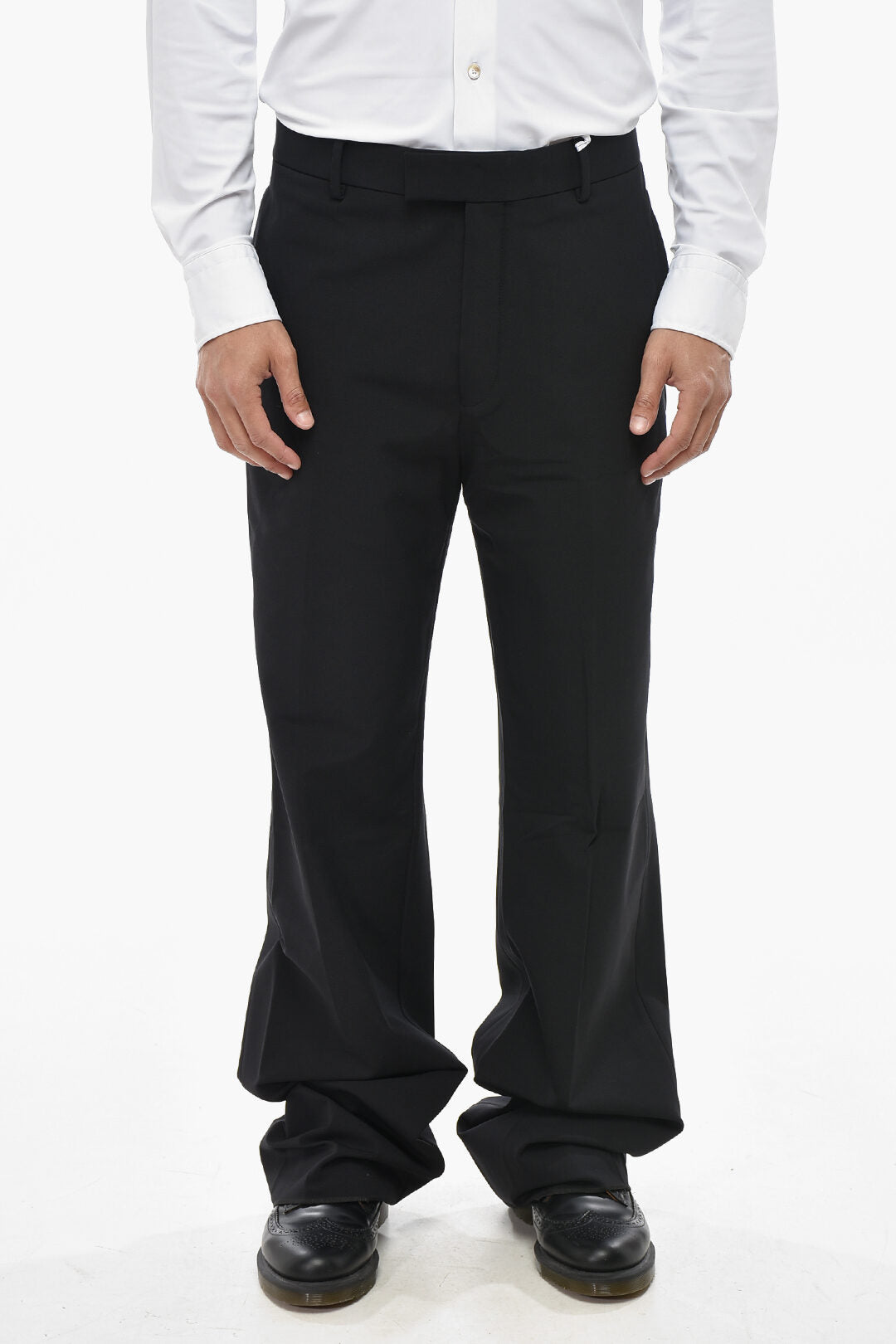 Ferragamo 3500~Nylon Trousers With Belt Loops