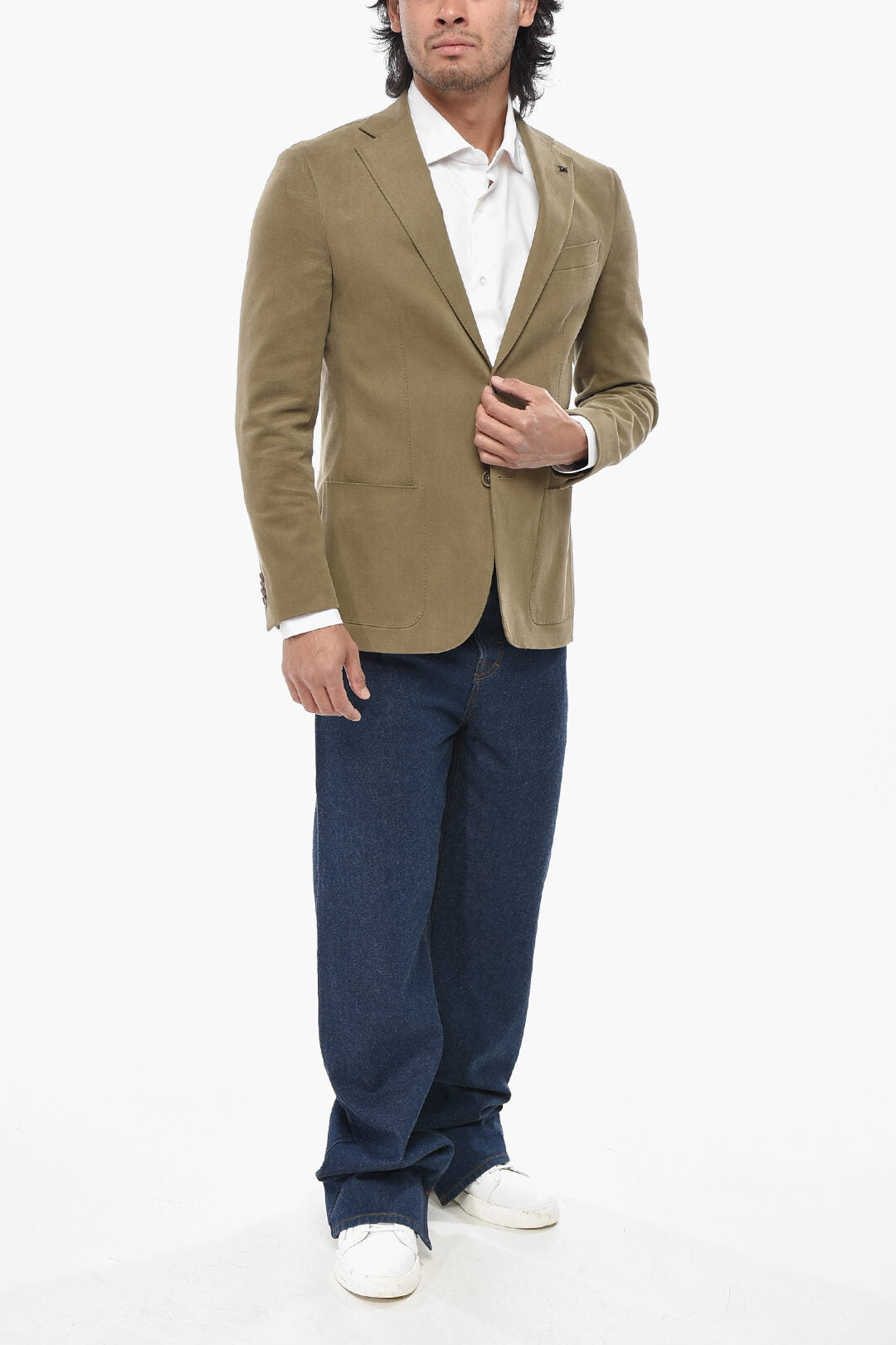 Corneliani 2800~CC COLLECTION Stretch-Cotton 2-Button Jacket REFINED Two-Vent Classic Lapel