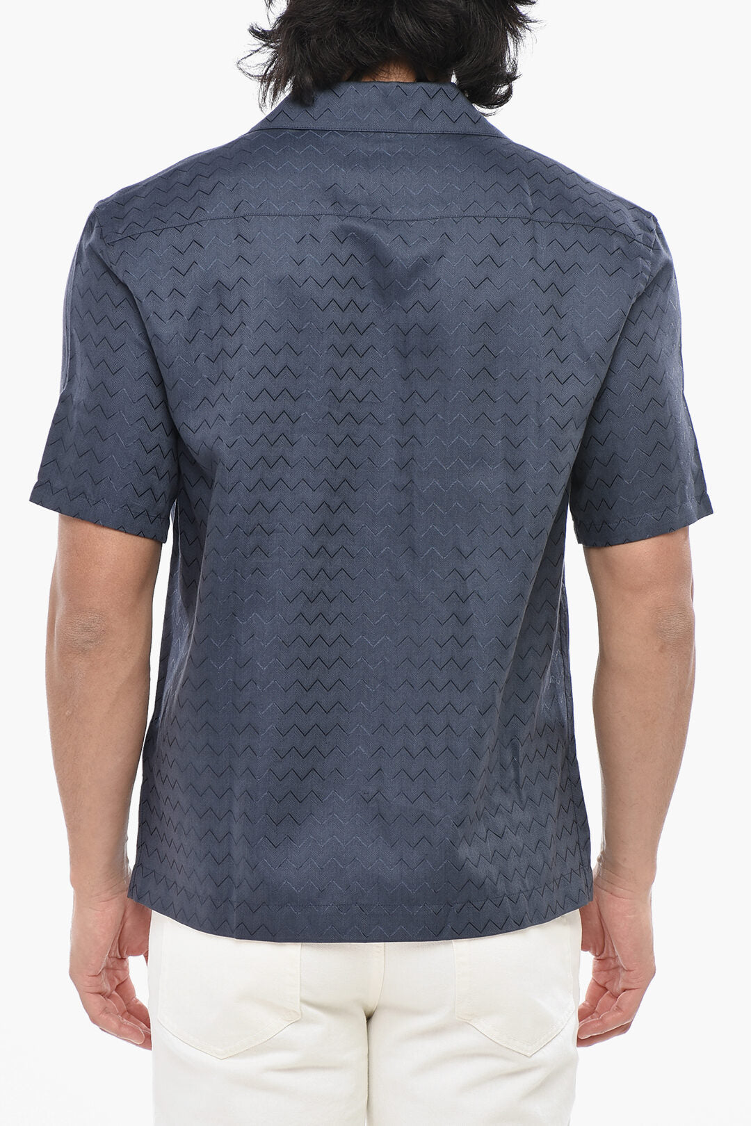 Missoni 2405~Chevron-Pattern Shirt With Chest Pocket, view 2