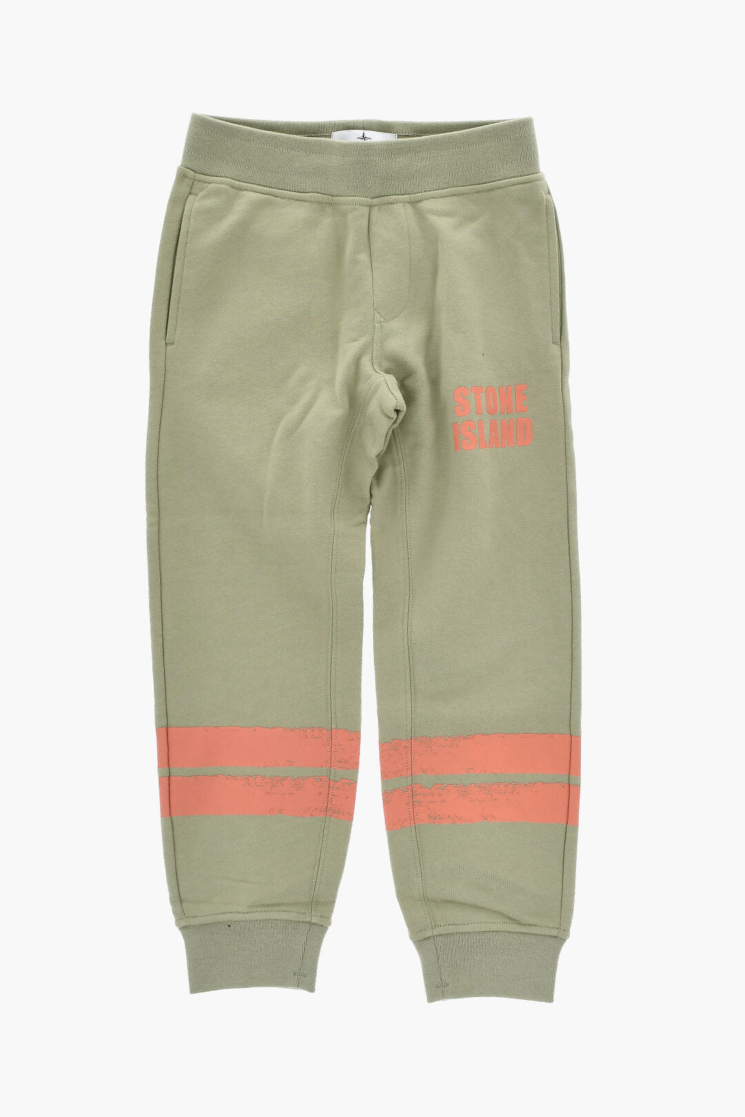 Stone Island Kids 2850~Brushed Cotton Joggers with Printed Logo