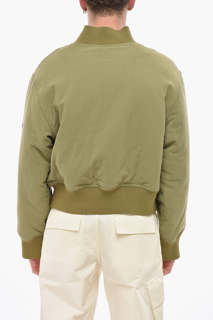 Namacheko 2850~Padded Cotton-and-Silk Bomber with Zip Closure, view 2