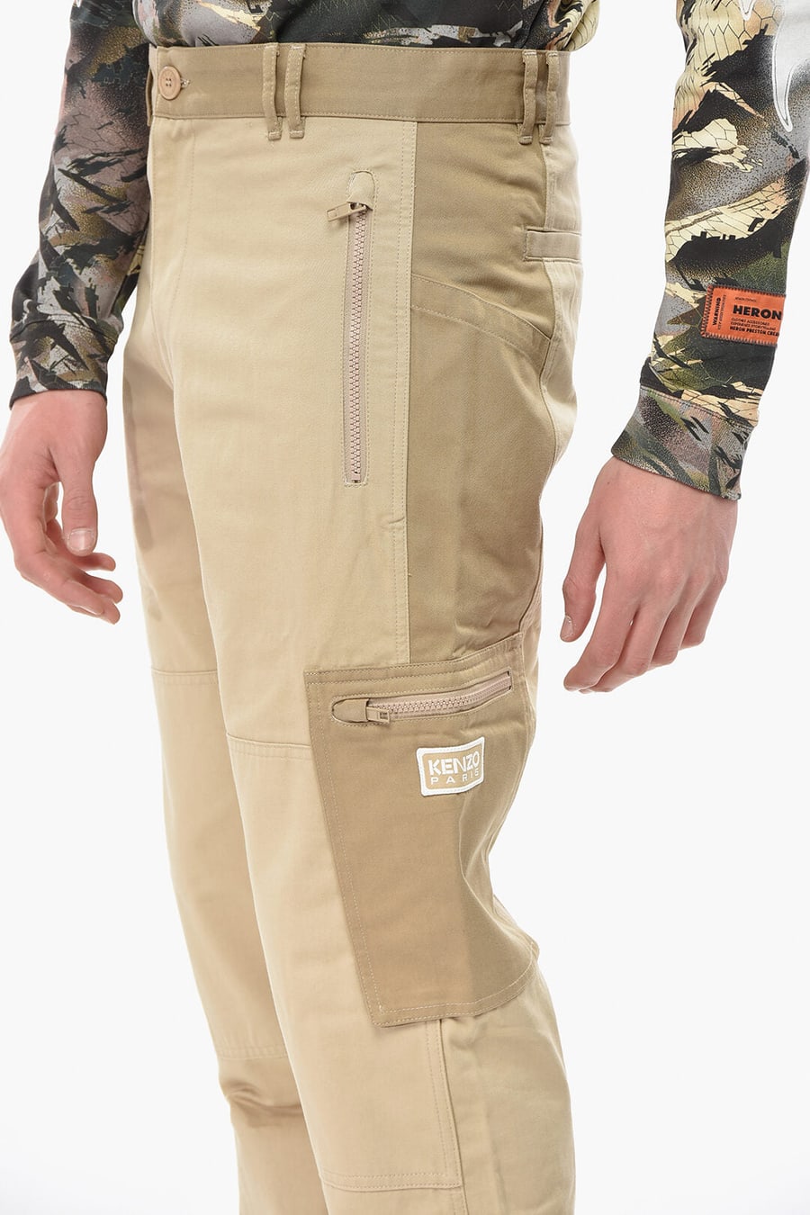 Kenzo 2500~Slim-Fit Cargo Pants with Logo Patch, view 3